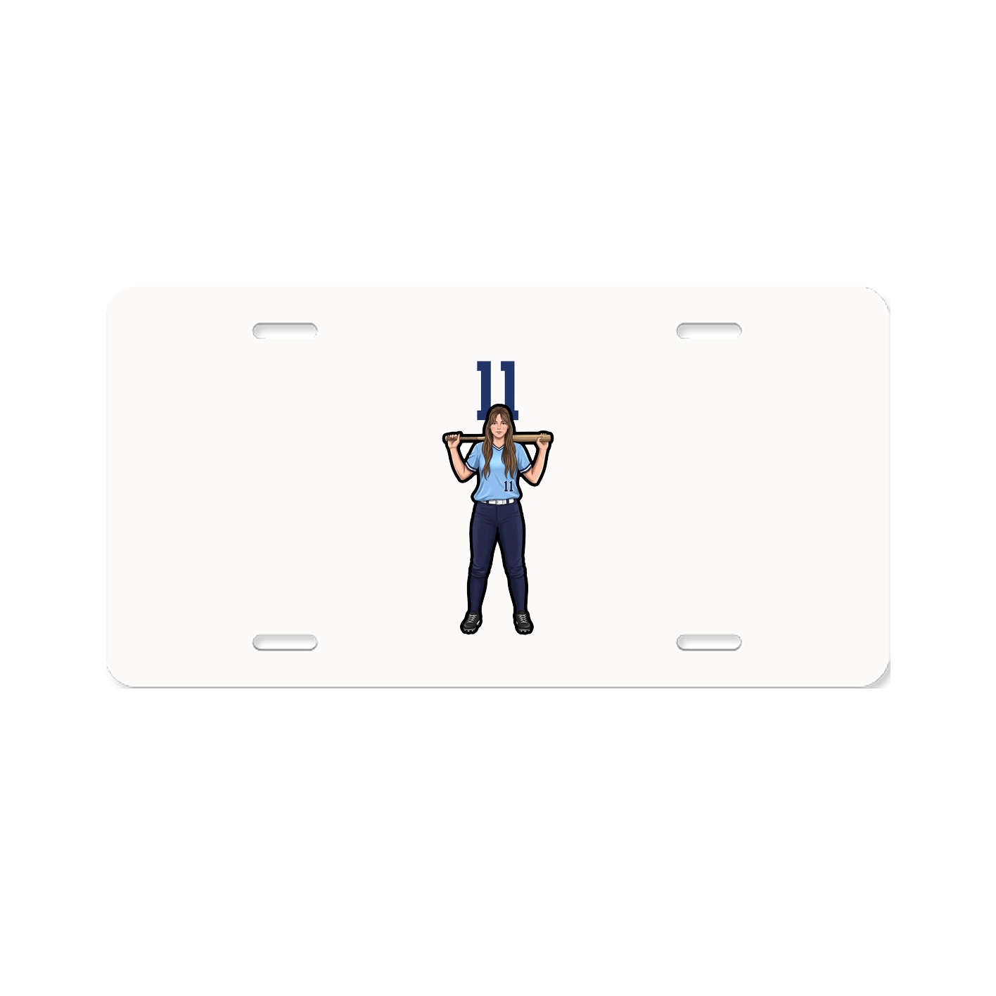 License Plate — Number Top in Classic