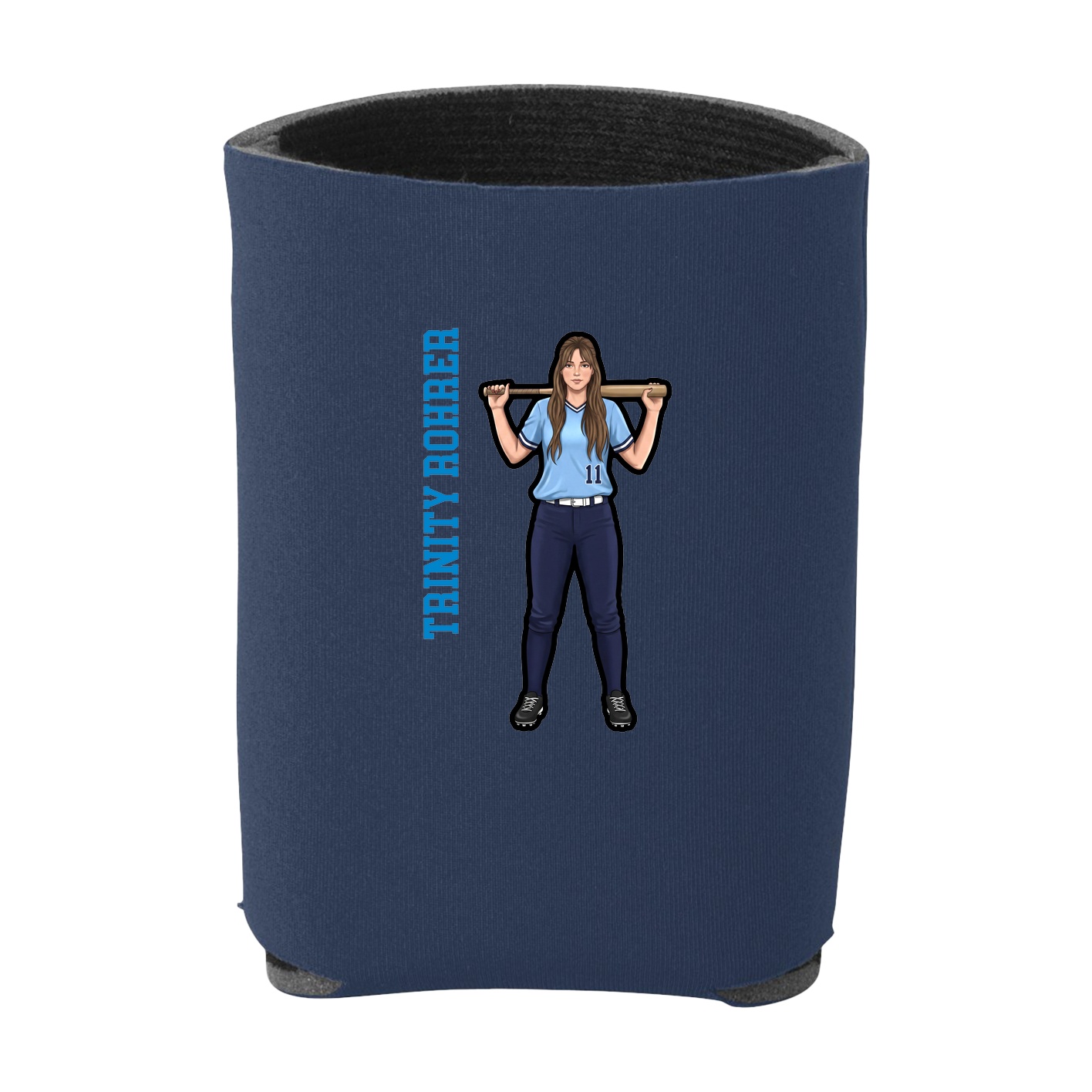 Can Holder — Name Vertical in Navy