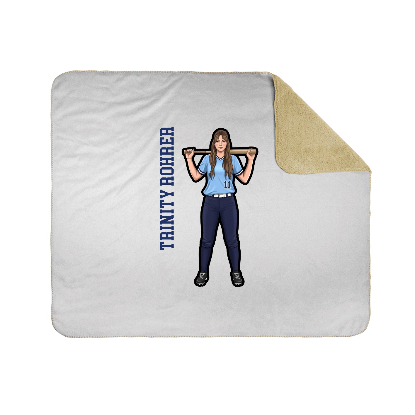 50x60 Sherpa Lined Throw Blanket