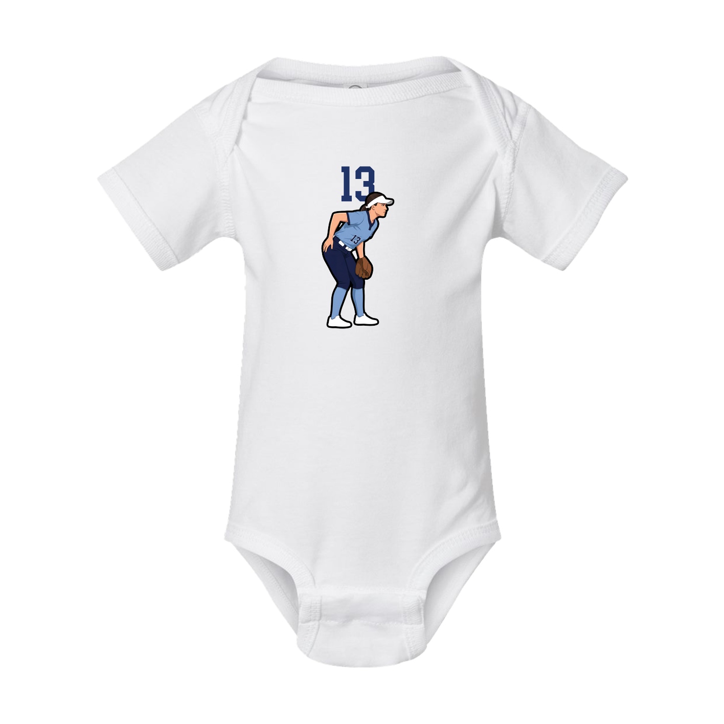Baby Onesie — Number Top in White