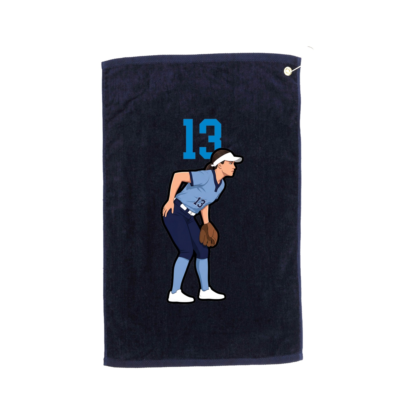 Golf Towel — Number Top in Navy