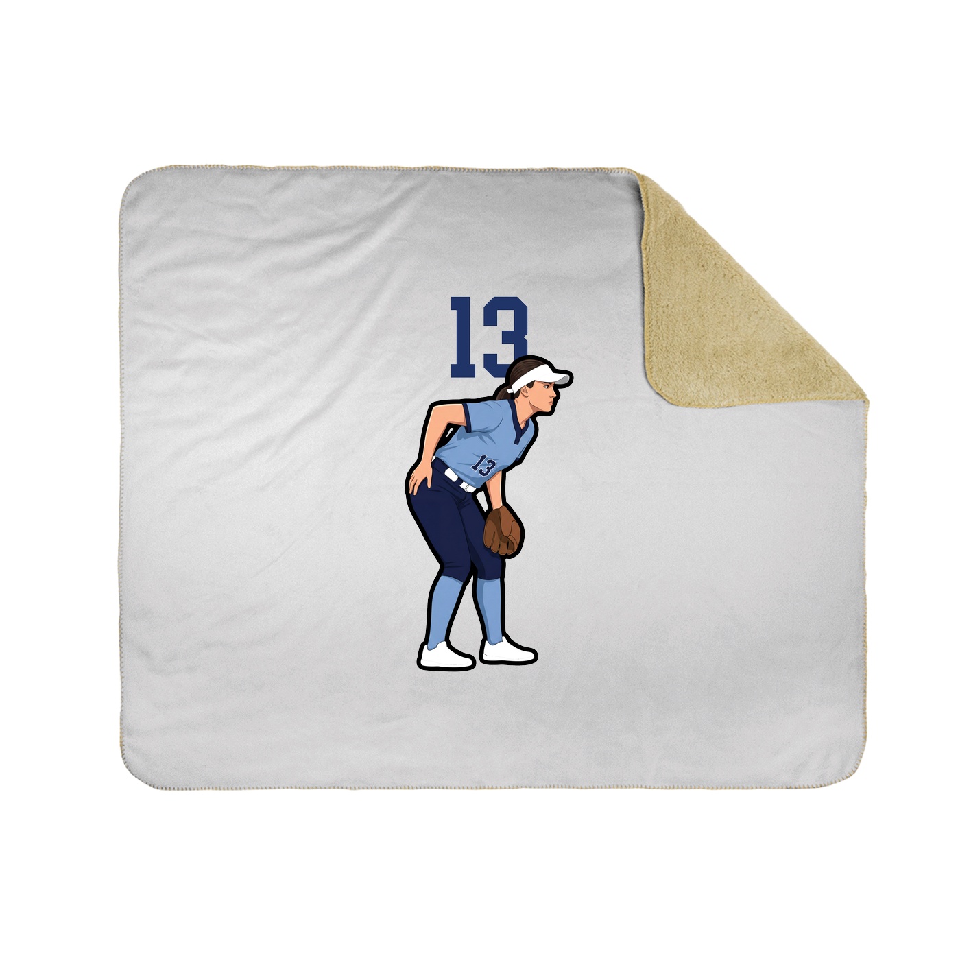 Throw Blanket — Number Top in White