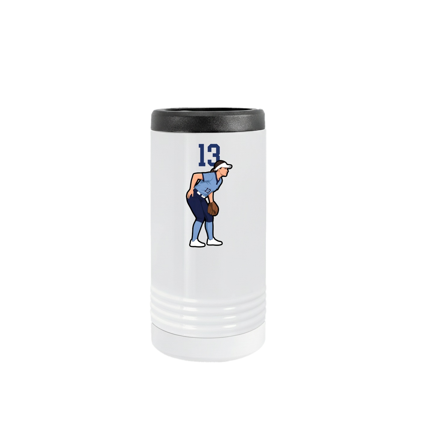 Slim Beverage Holder — Number Top in White