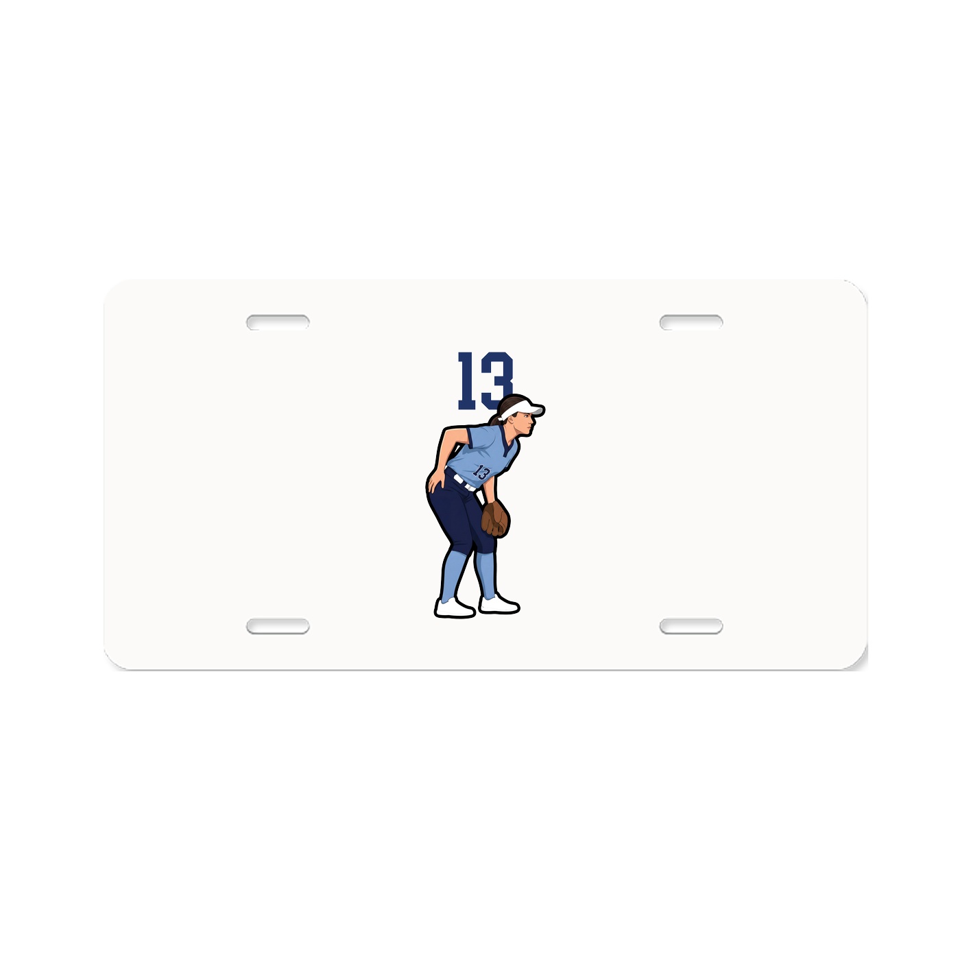 License Plate — Number Top in Classic