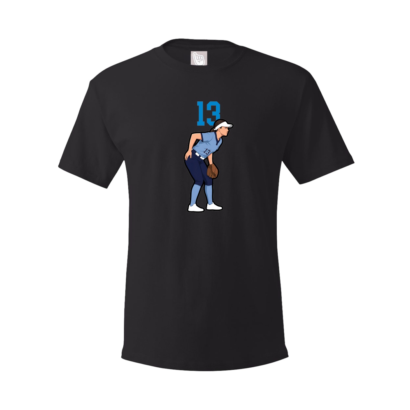 Youth Tee — Number Top in Black