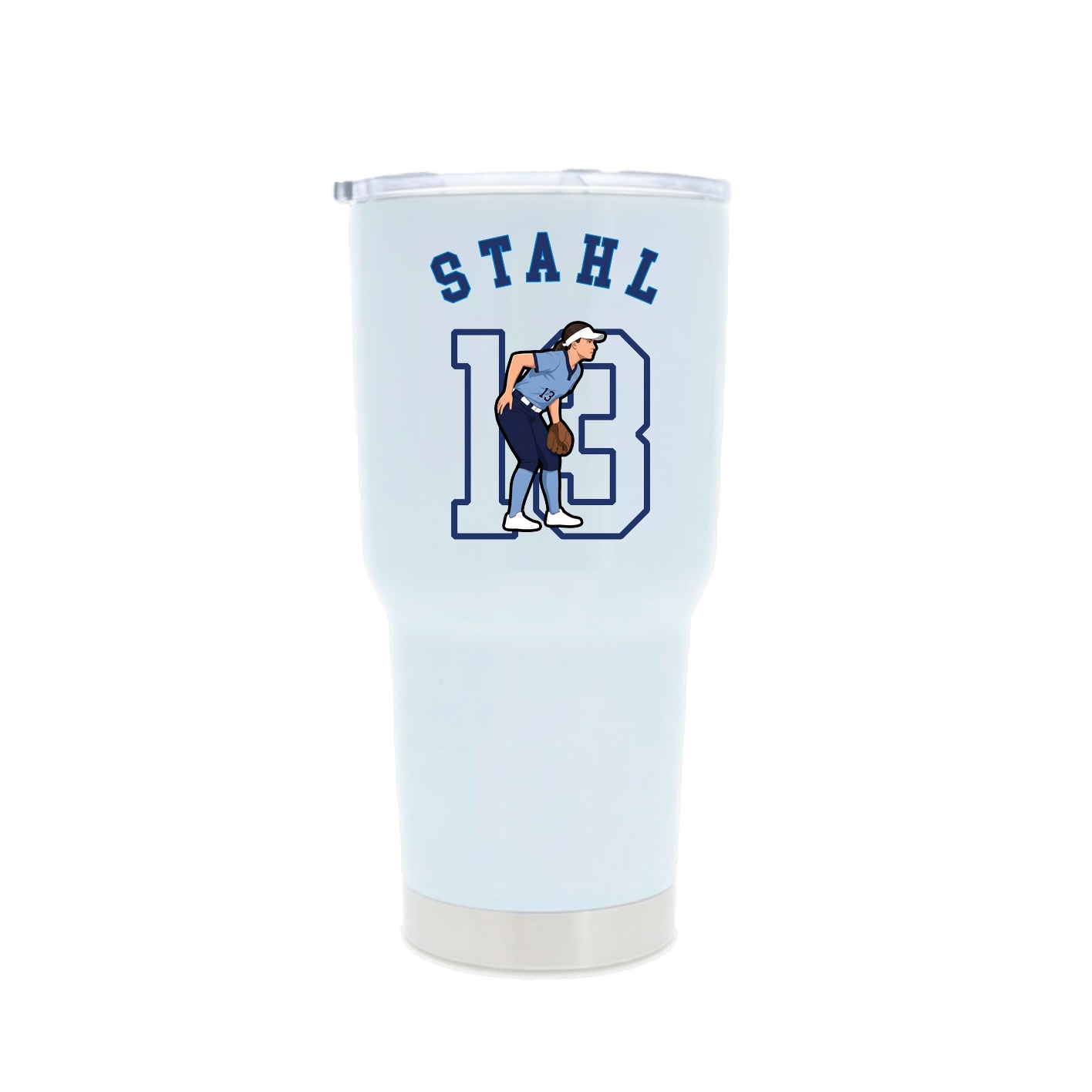 30oz Stainless Steel Tumbler — Shirsey Arch in White