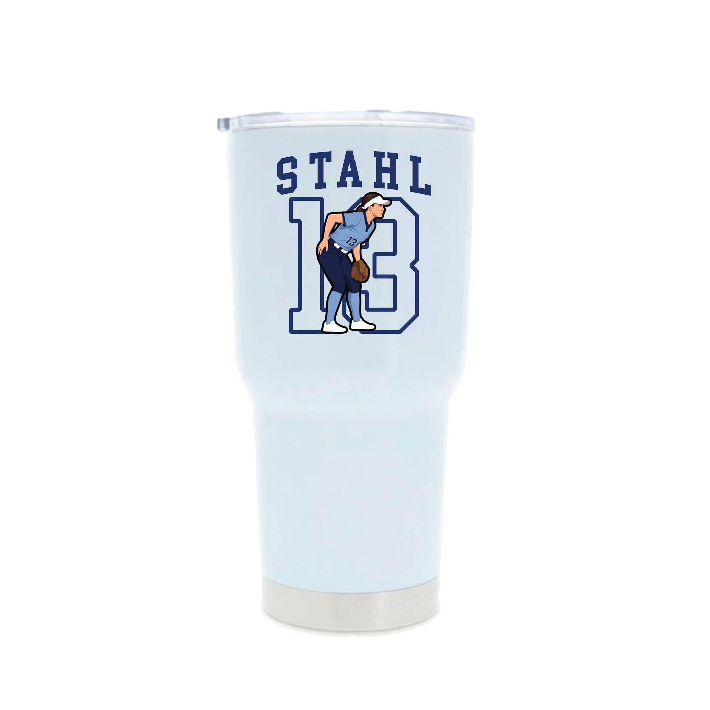 30oz Stainless Steel Tumbler — Shirsey in White