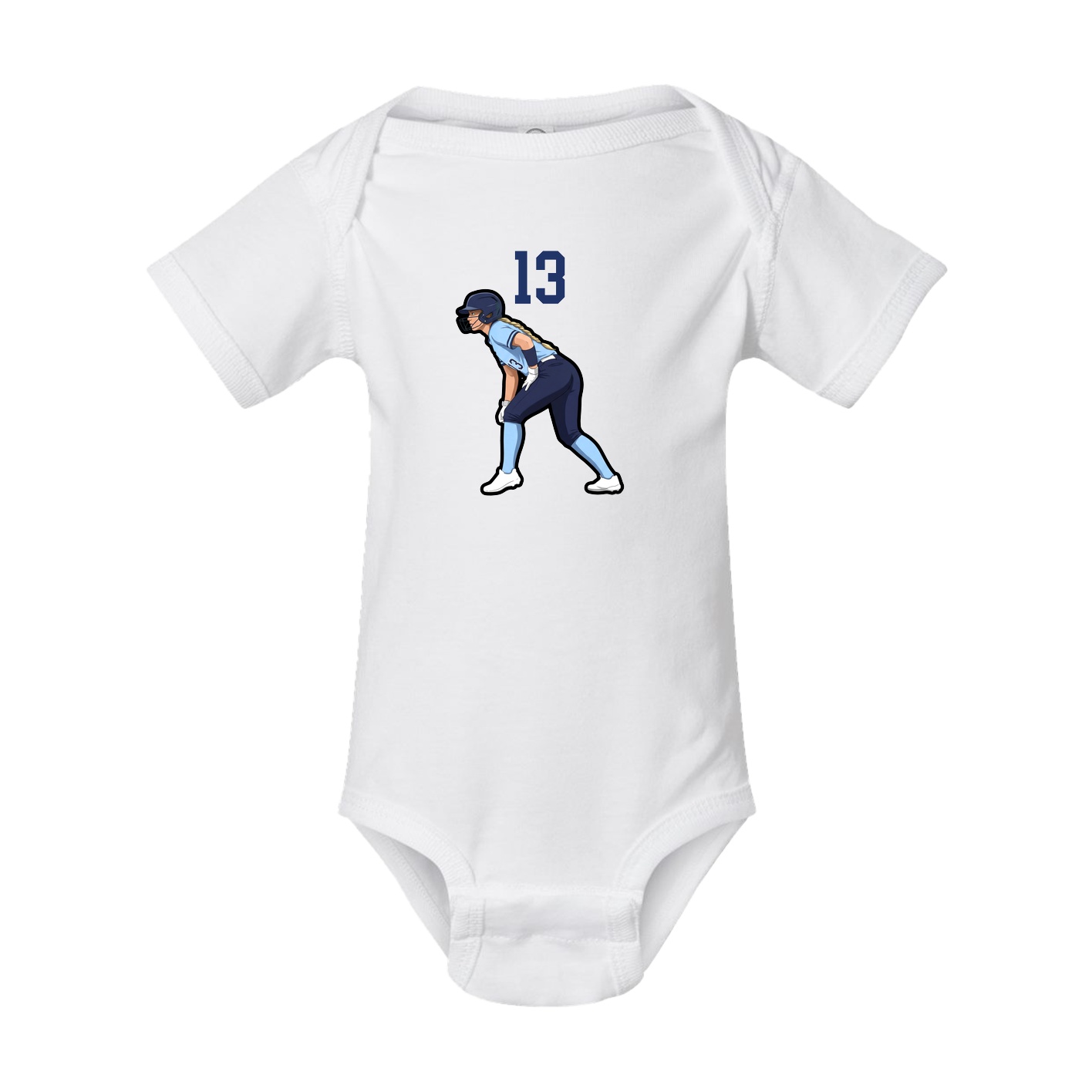 Baby Onesie — Number Top in White