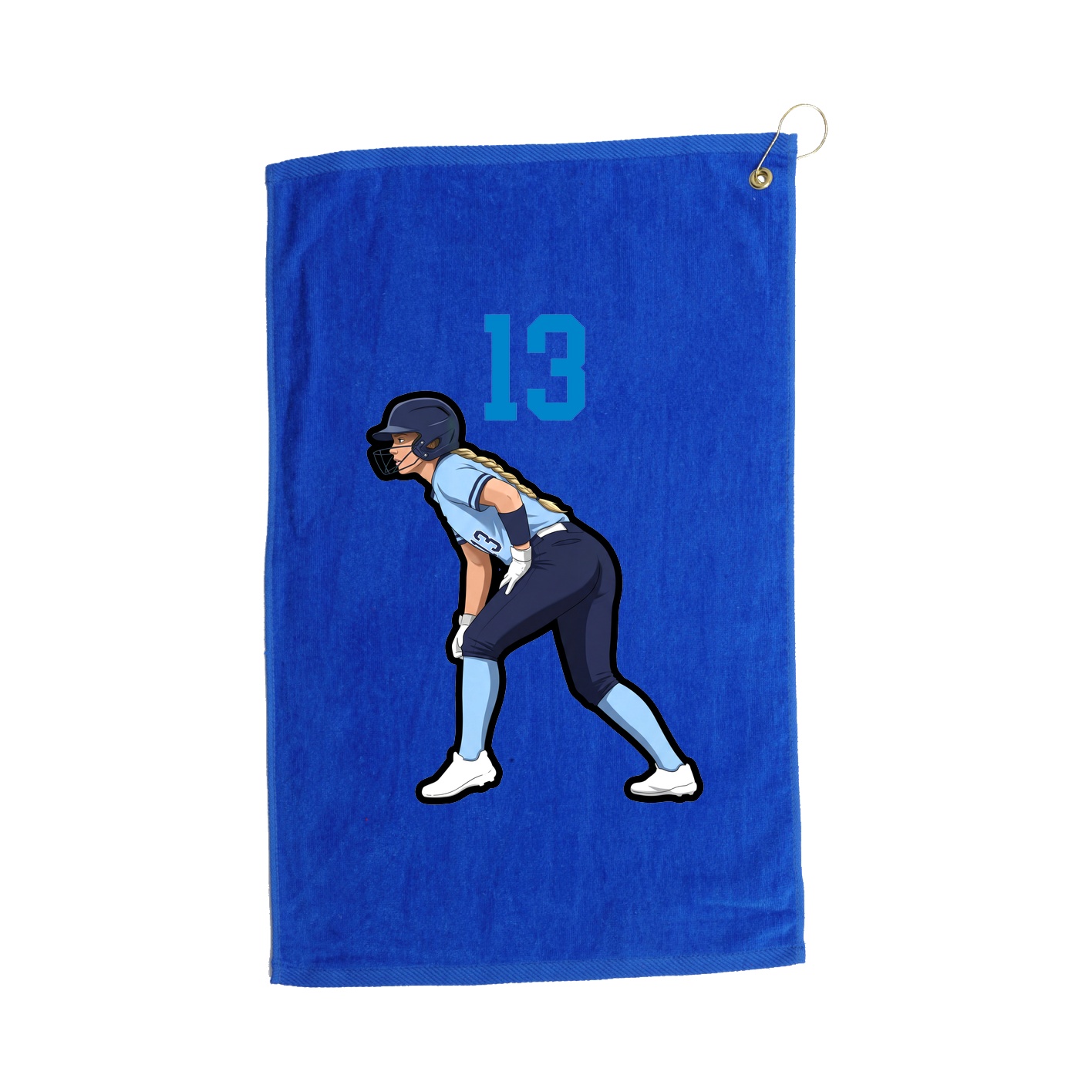 Golf Towel — Number Top in Royal
