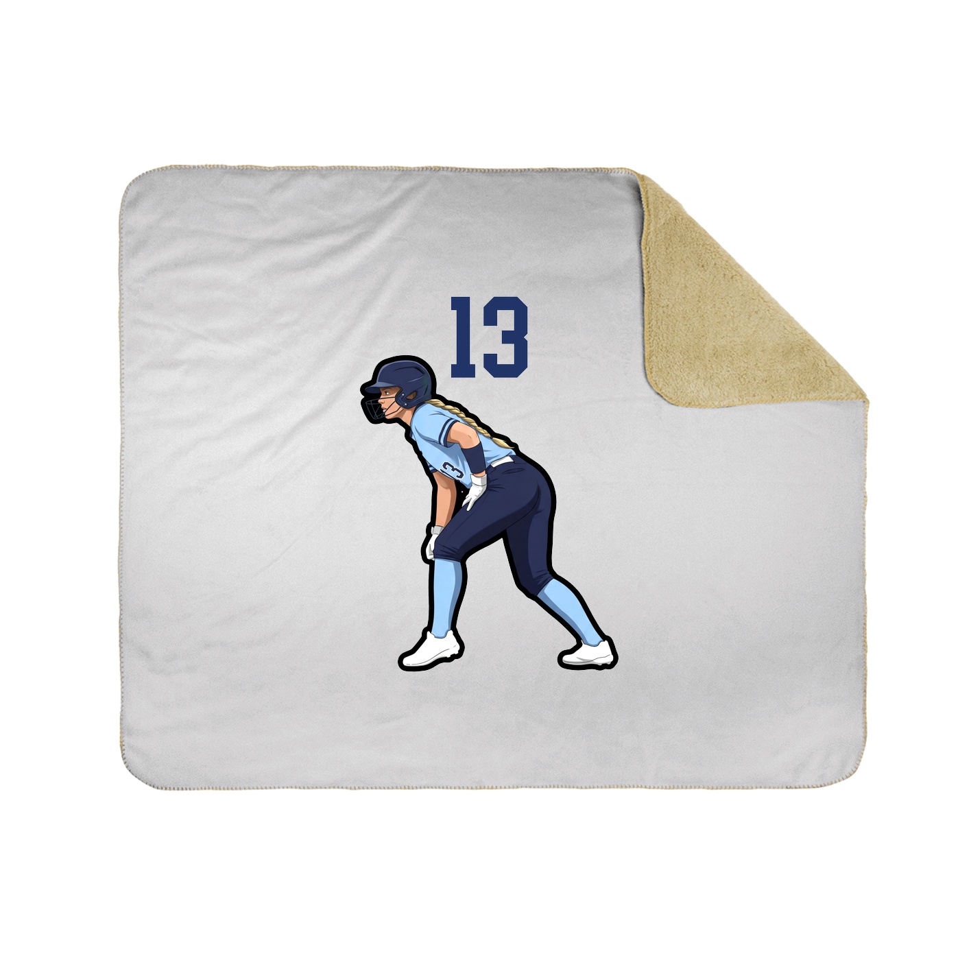 Throw Blanket — Number Top in White