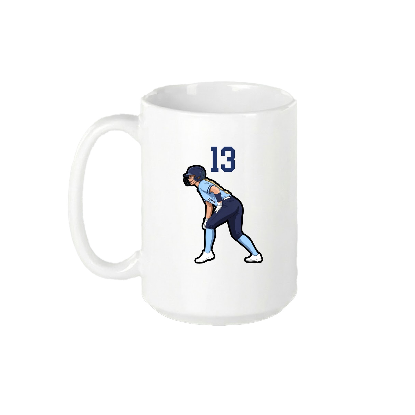 15oz Coffee Mug — Number Top in White