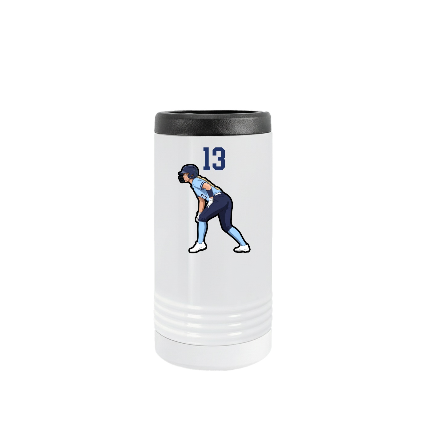 Slim Beverage Holder — Number Top in White