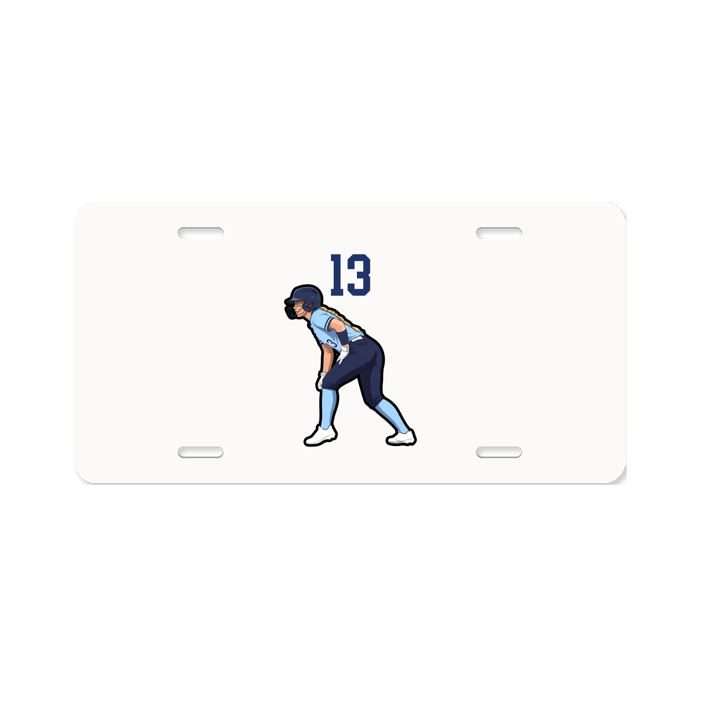 License Plate — Number Top in Classic