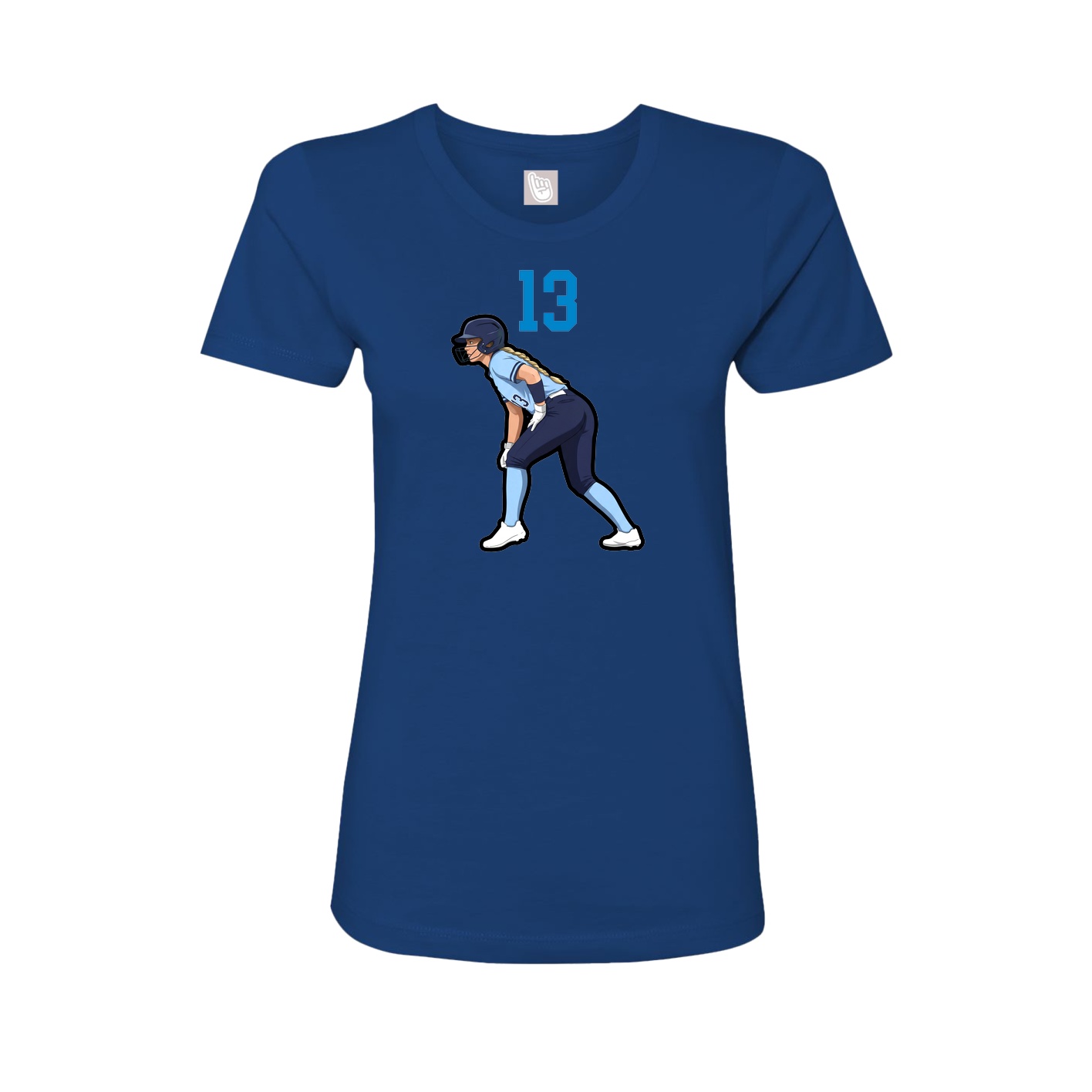 Womens Tee — Number Top in Royal