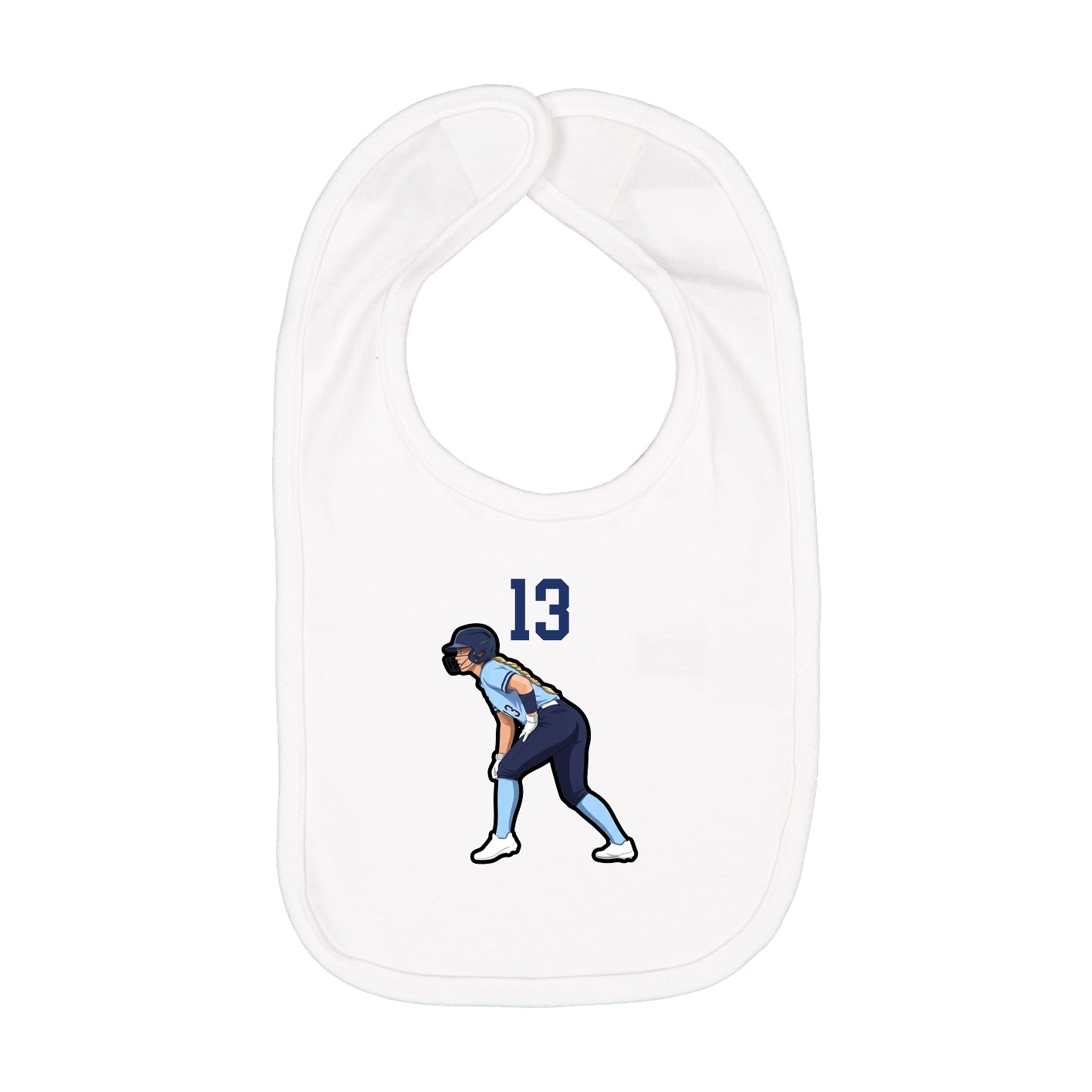 Infant Bib — Number Top in White