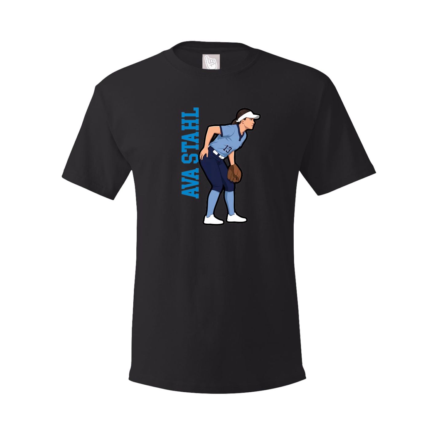 Youth Tee — Name Vertical in Black