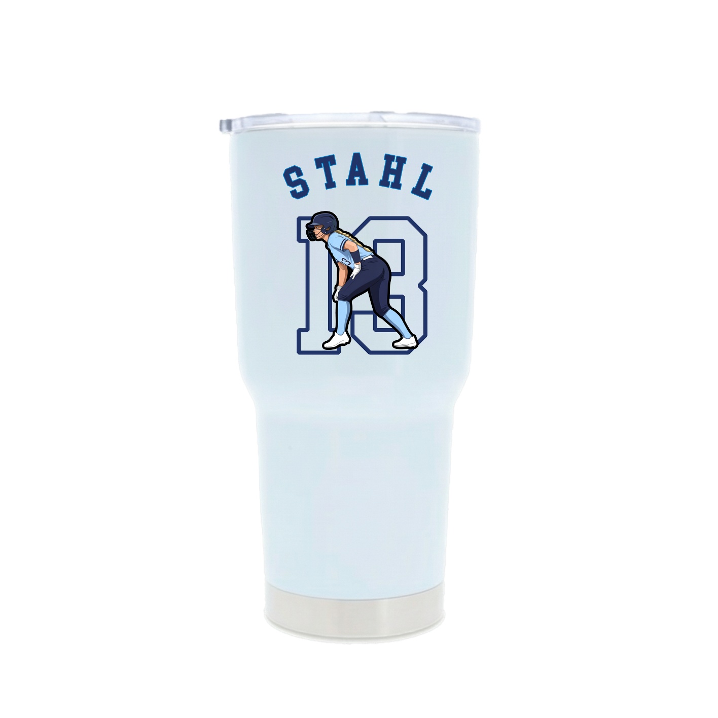 30oz Stainless Steel Tumbler — Shirsey Arch in White