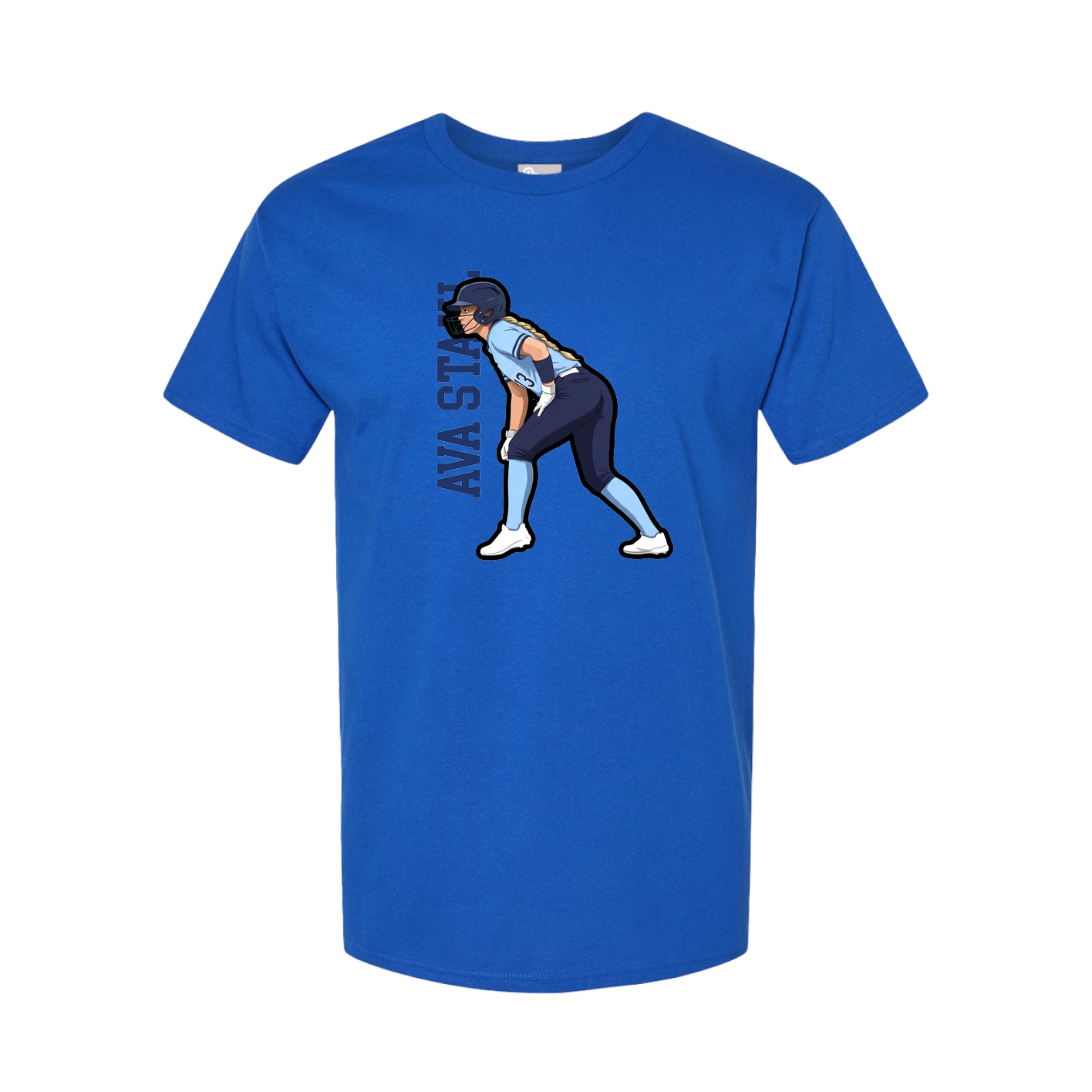 Tee — Name Vertical in Royal