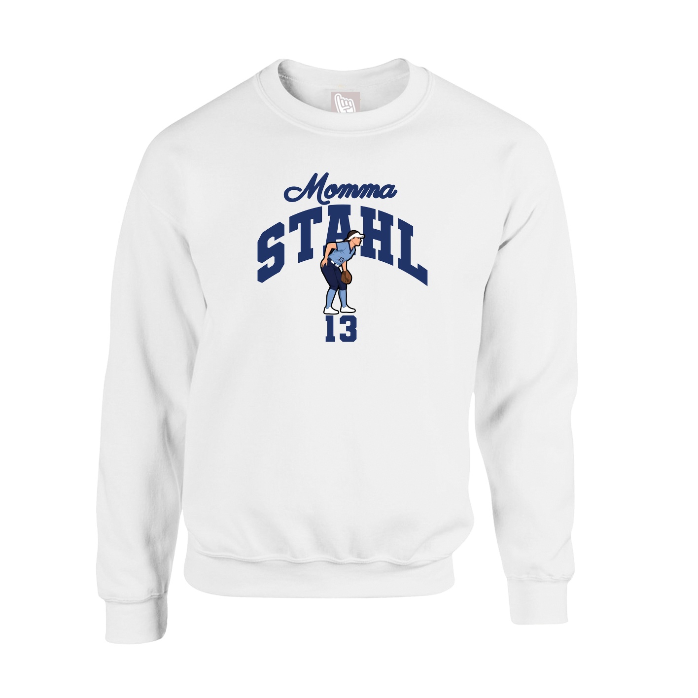 Fleece Crew — Mothers Day Arch in White