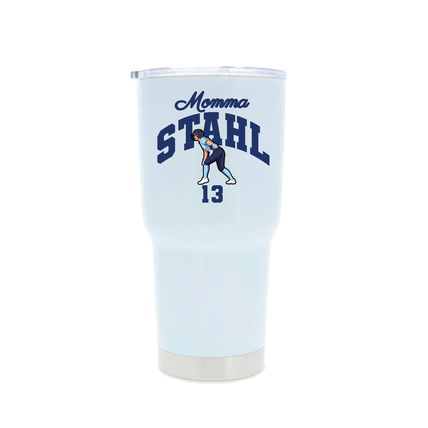 30oz Stainless Steel Tumbler — Mothers Day Arch in White