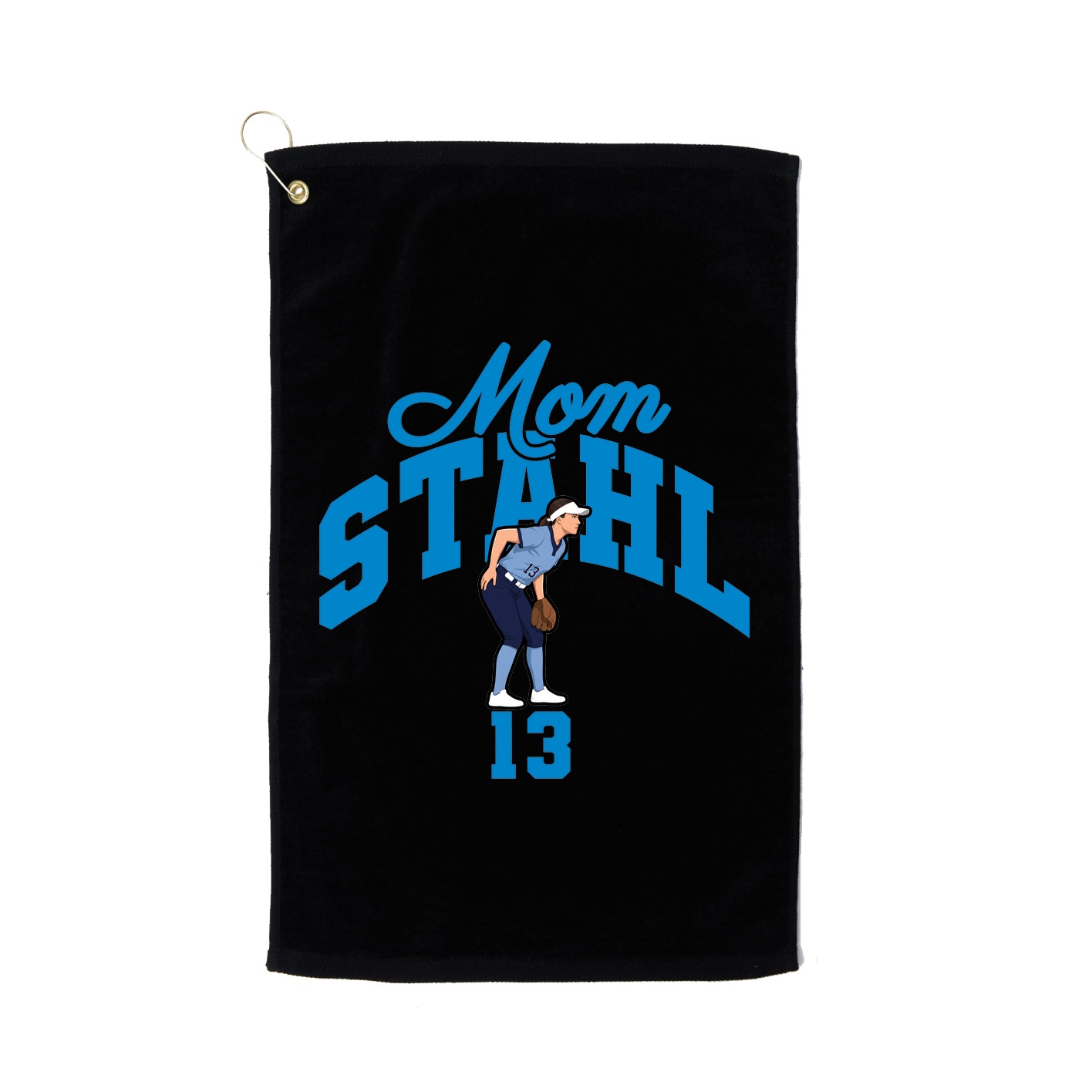 Golf Towel — Mothers Day Arch in Black