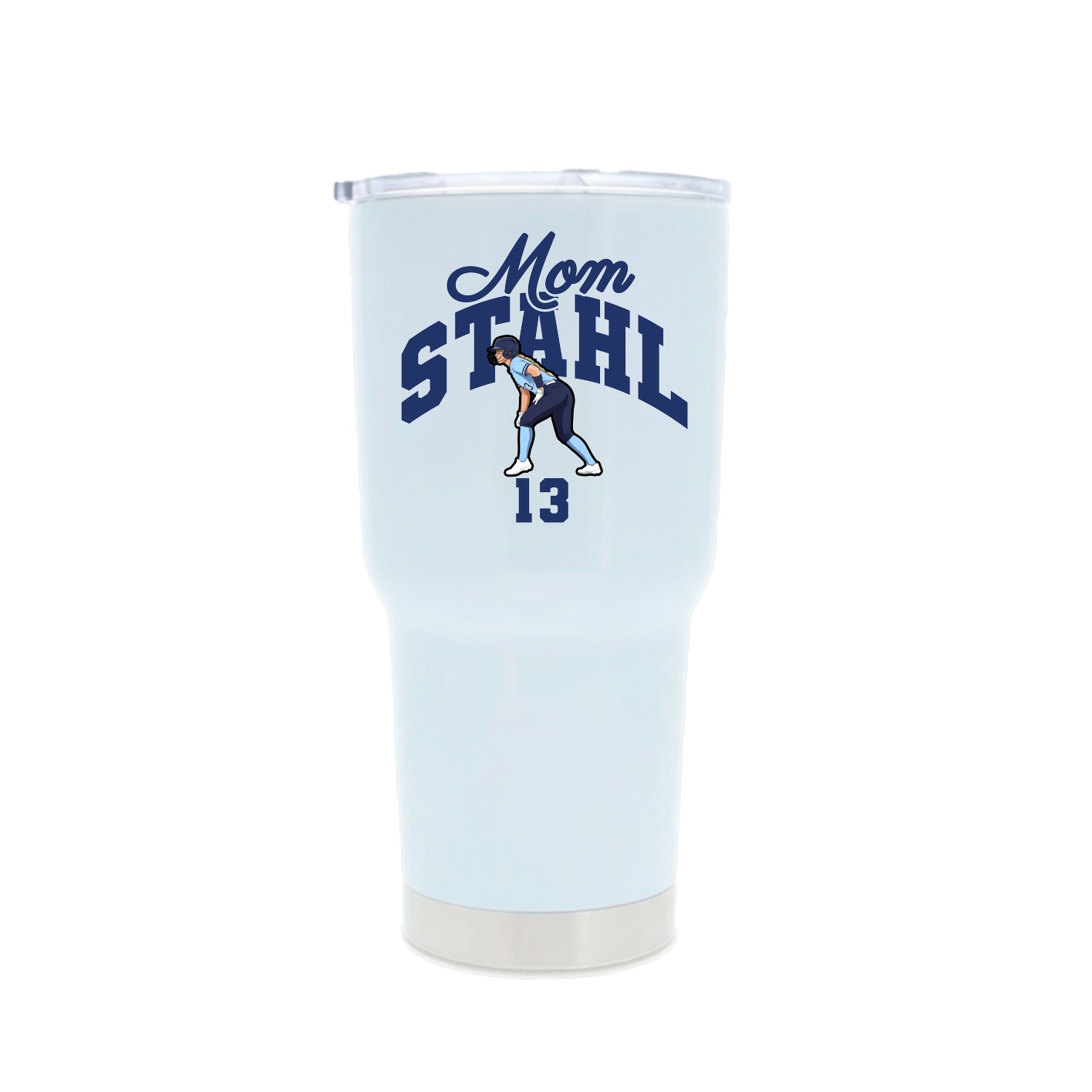 30oz Stainless Steel Tumbler — Mothers Day Arch in White