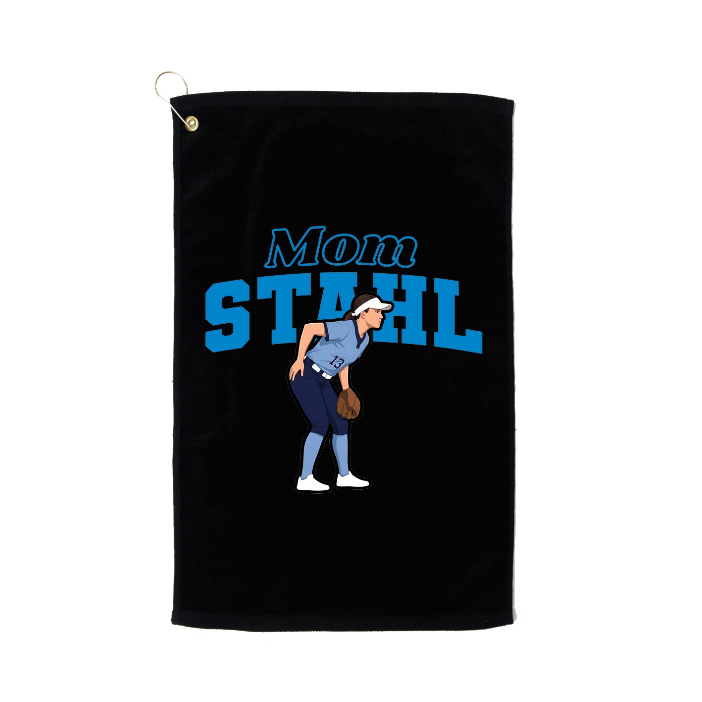 Golf Towel — Mothers Day Block in Black