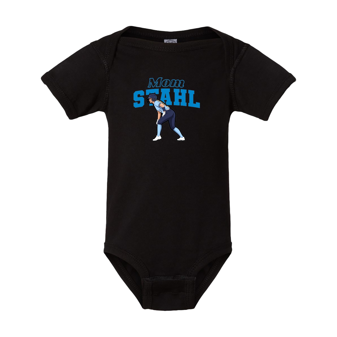 Baby Onesie — Mothers Day Block in Black