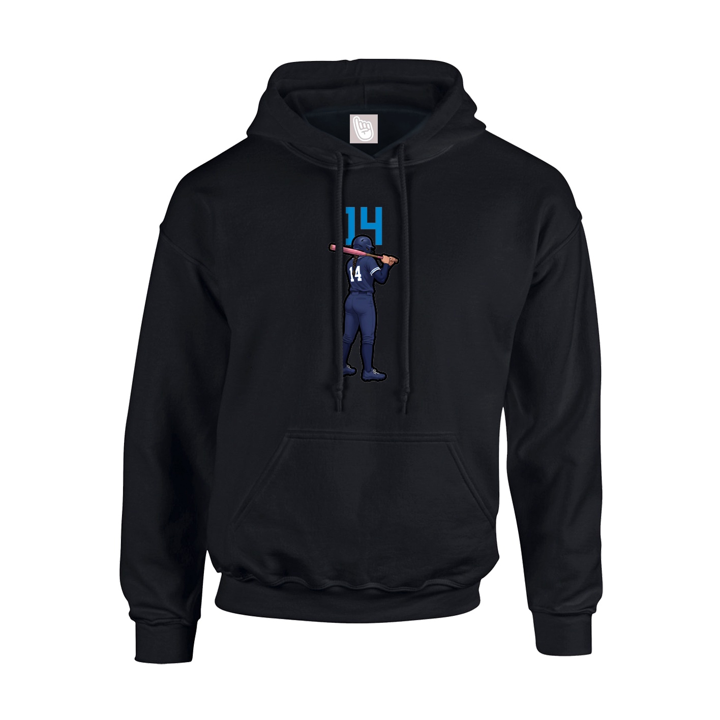 Youth Hoodie — Number Top in Black