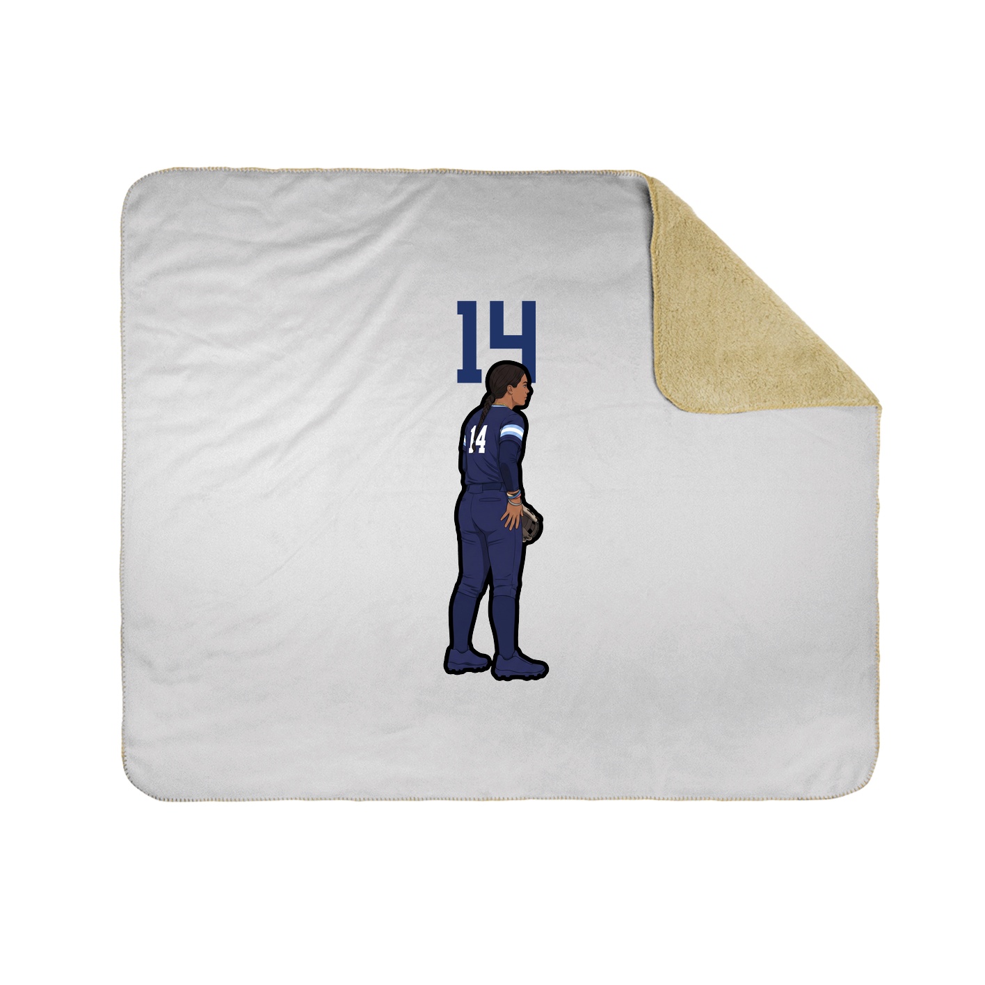 Throw Blanket — Number Top in White