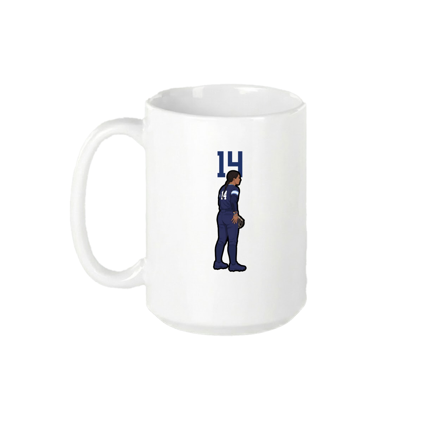 15oz Coffee Mug — Number Top in White