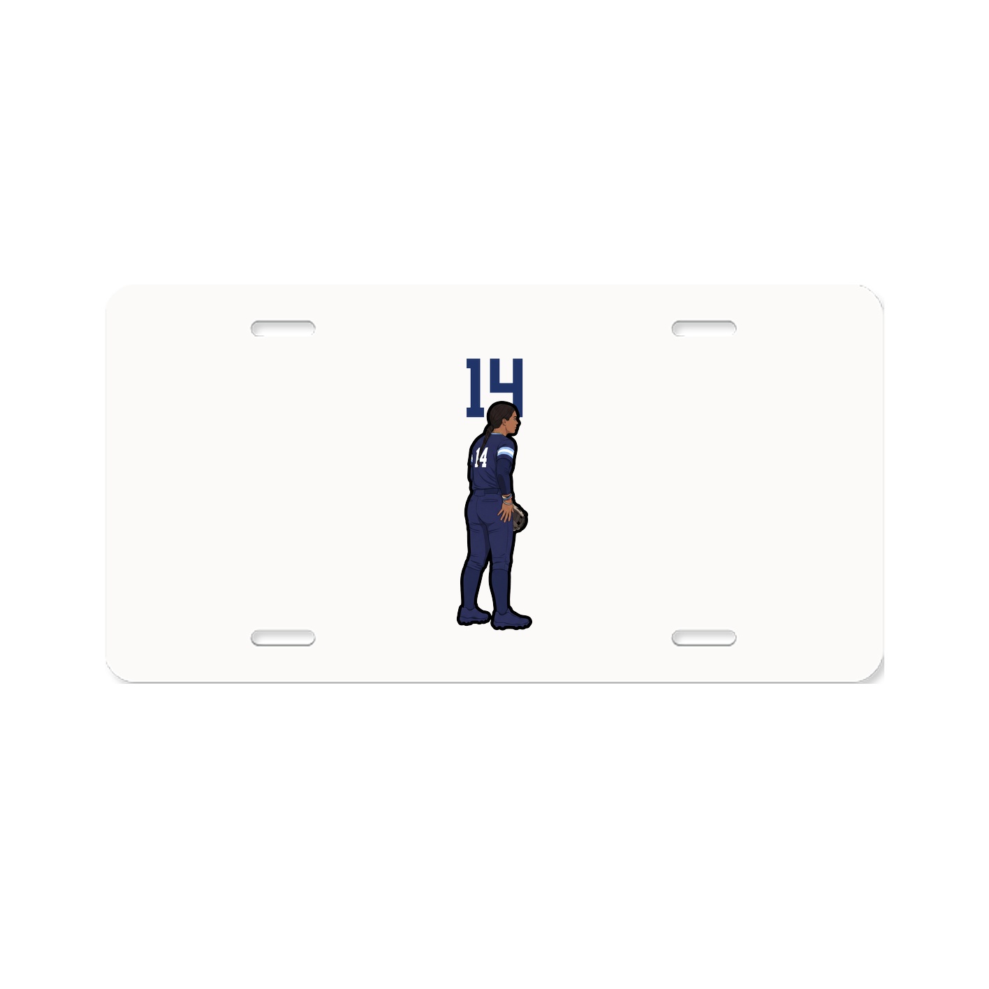 License Plate — Number Top in Classic