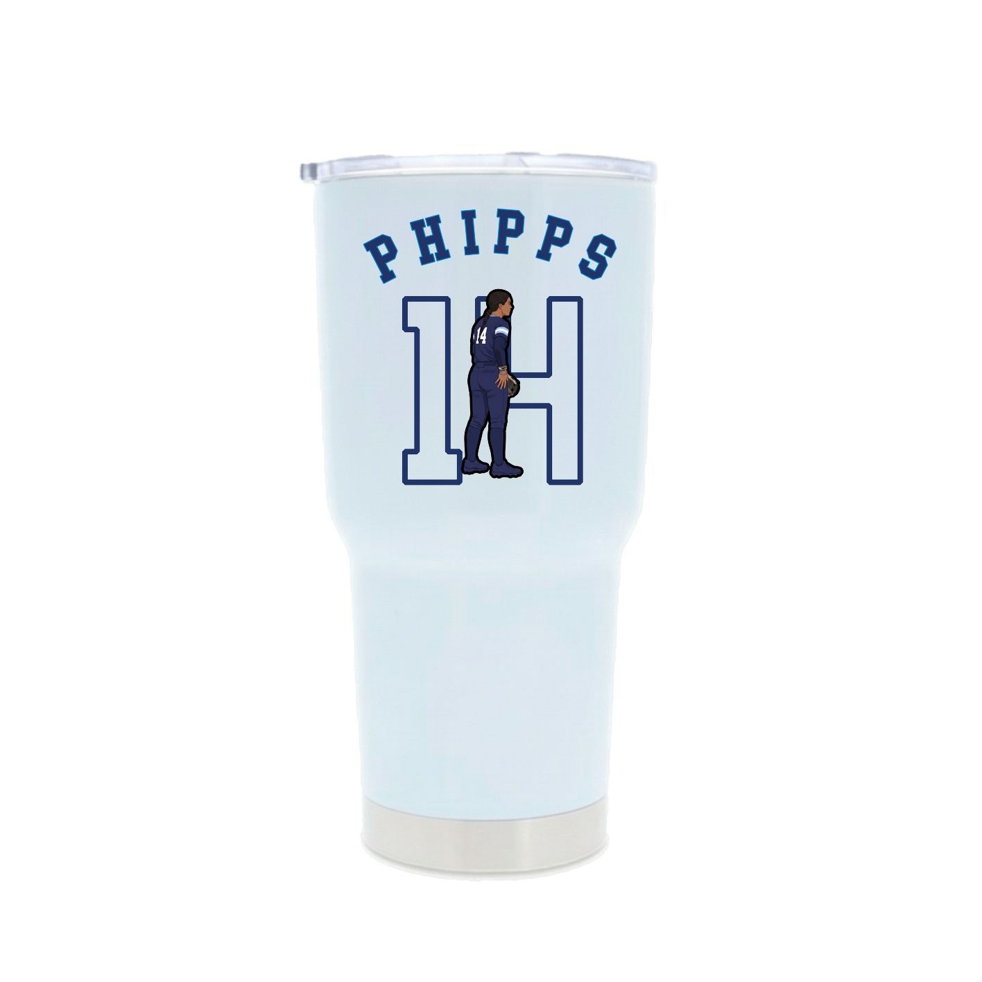 30oz Stainless Steel Tumbler — Shirsey Arch in White