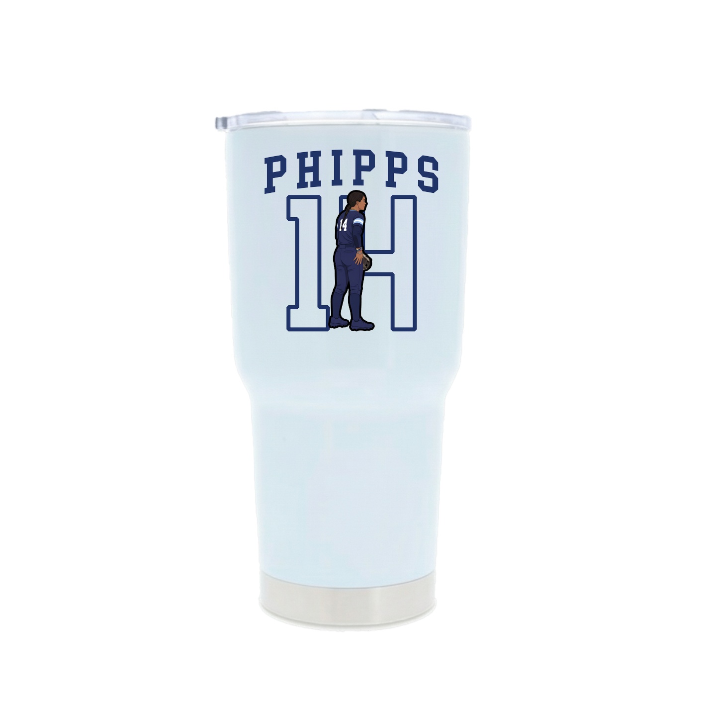 30oz Stainless Steel Tumbler — Shirsey in White