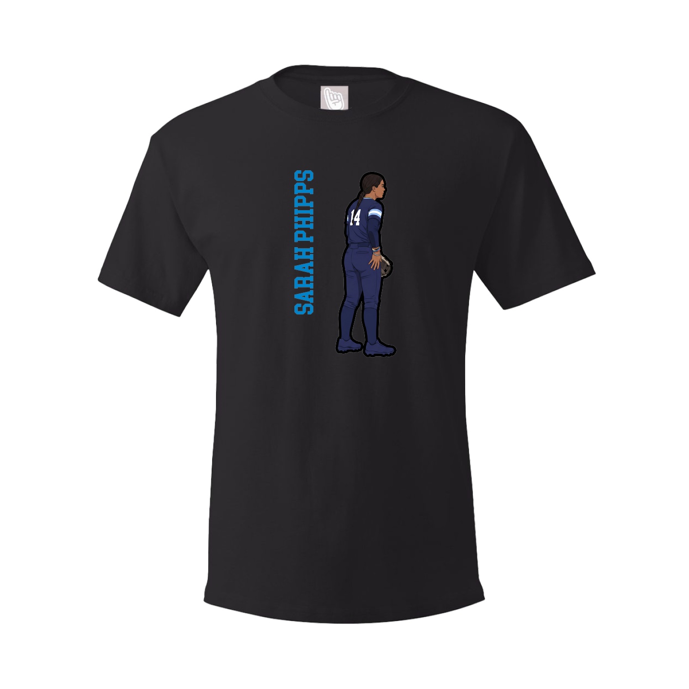 Youth Tee — Name Vertical in Black