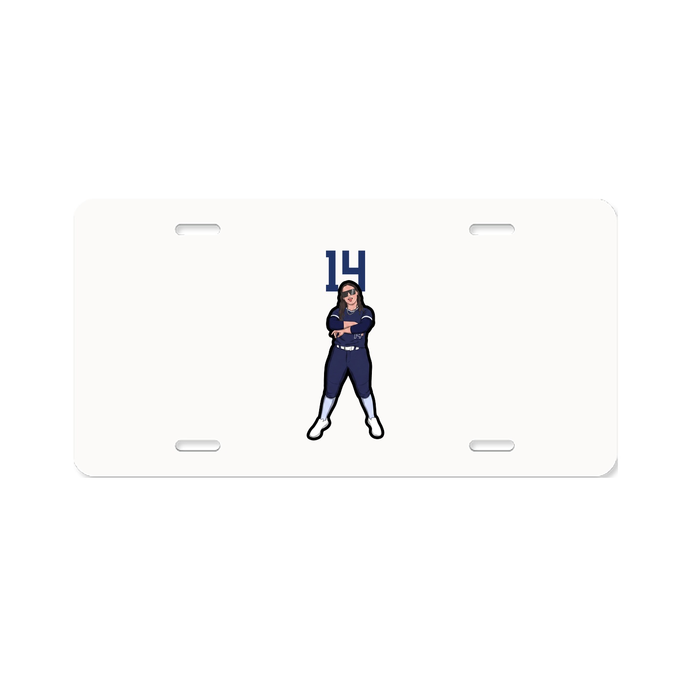 License Plate — Number Top in Classic