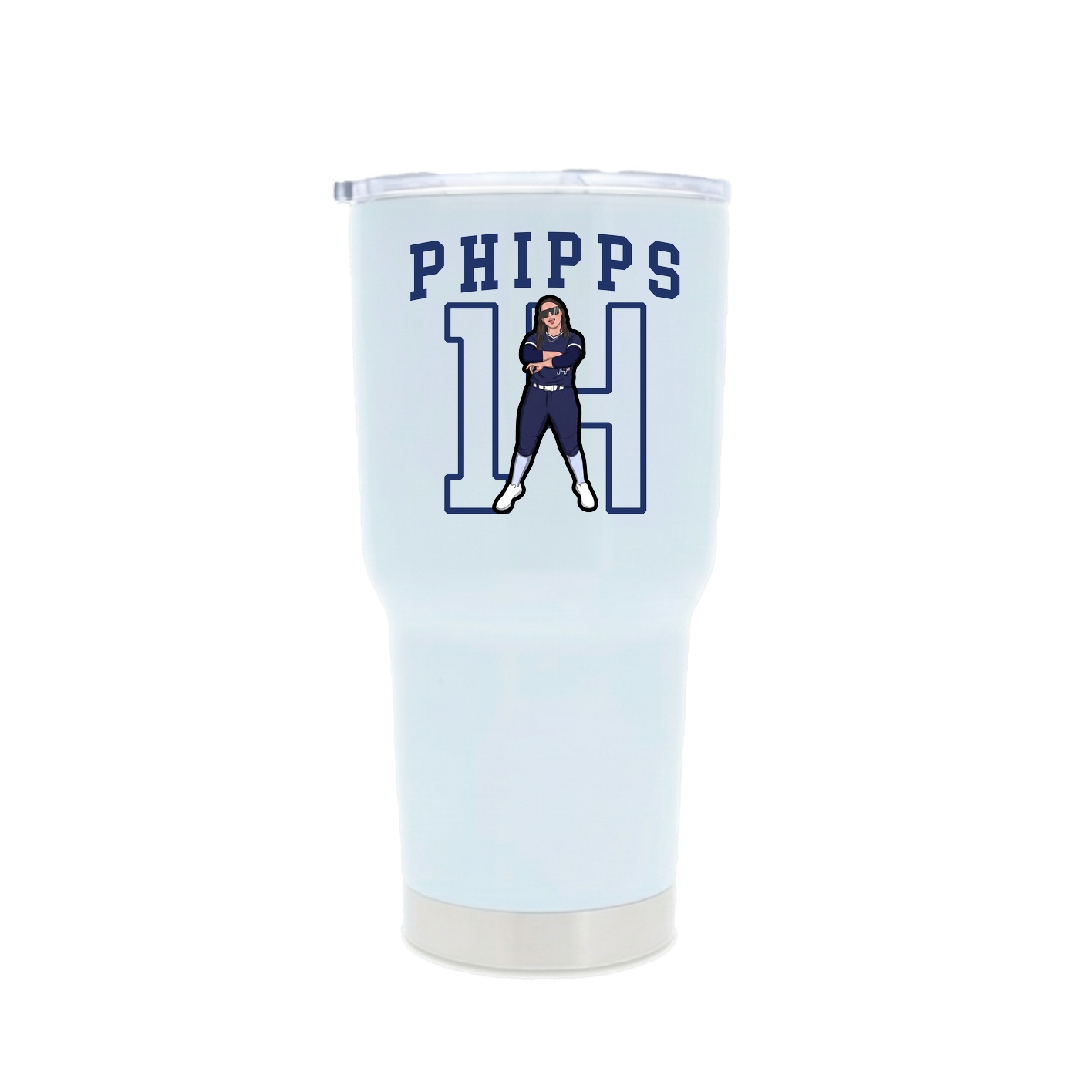 30oz Stainless Steel Tumbler — Shirsey in White