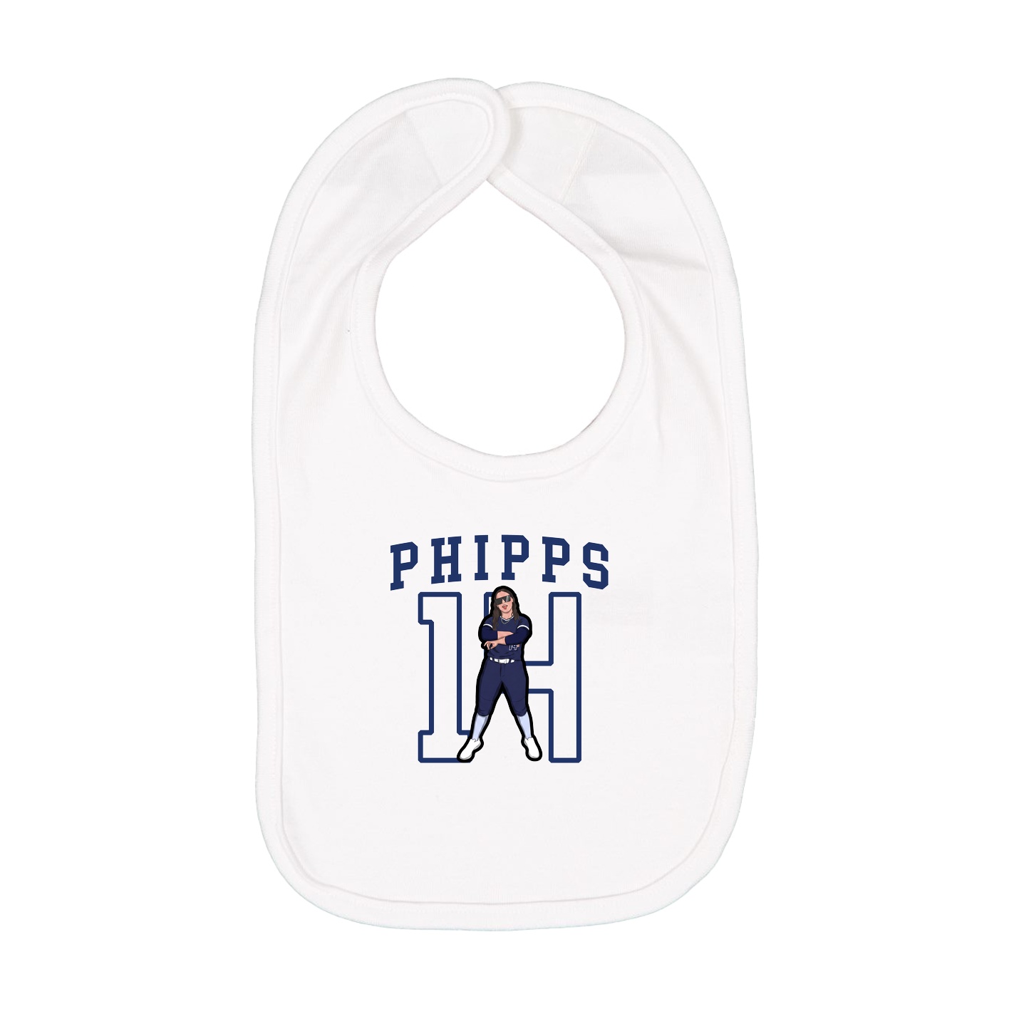 Infant Bib — Shirsey in White