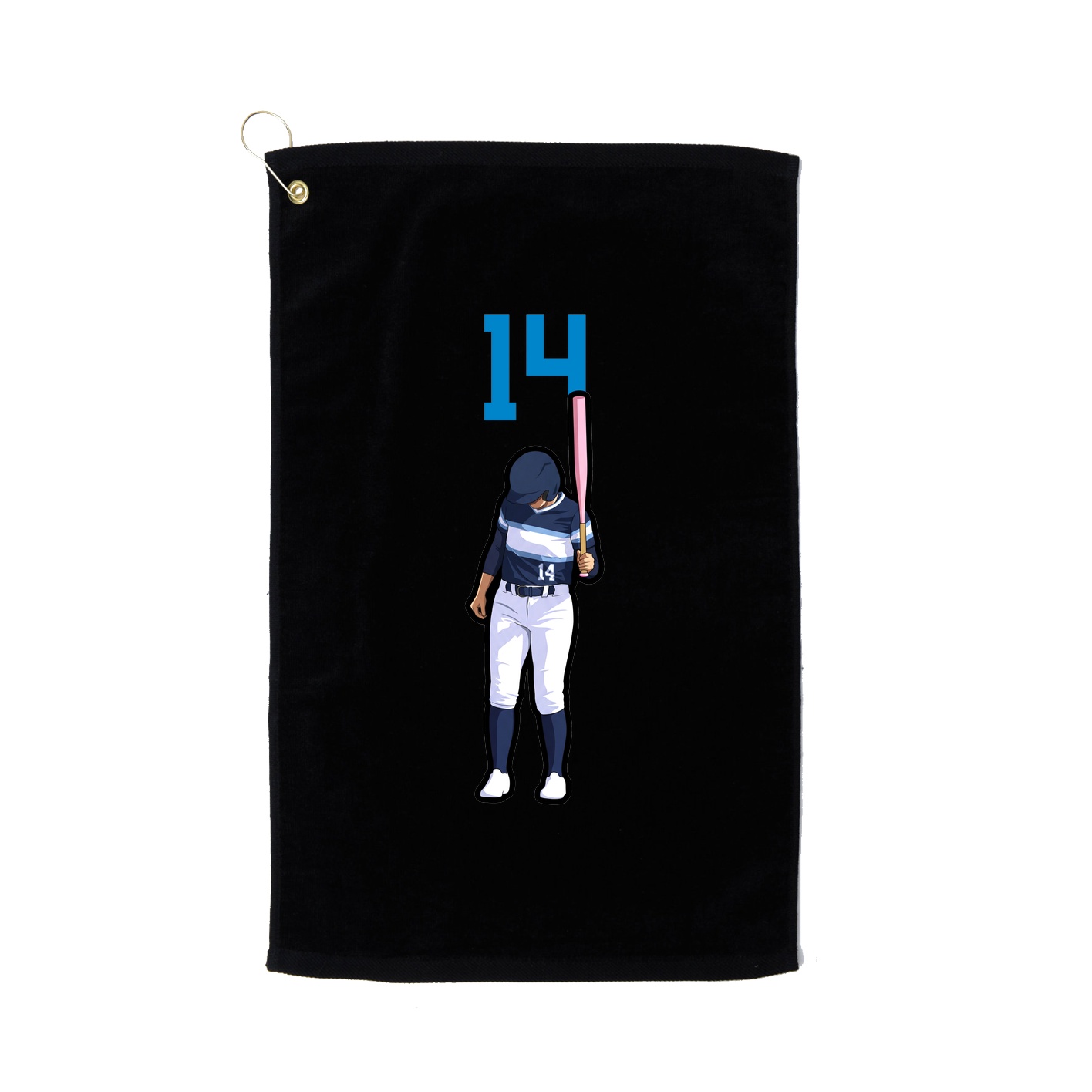 Golf Towel — Number Top in Black