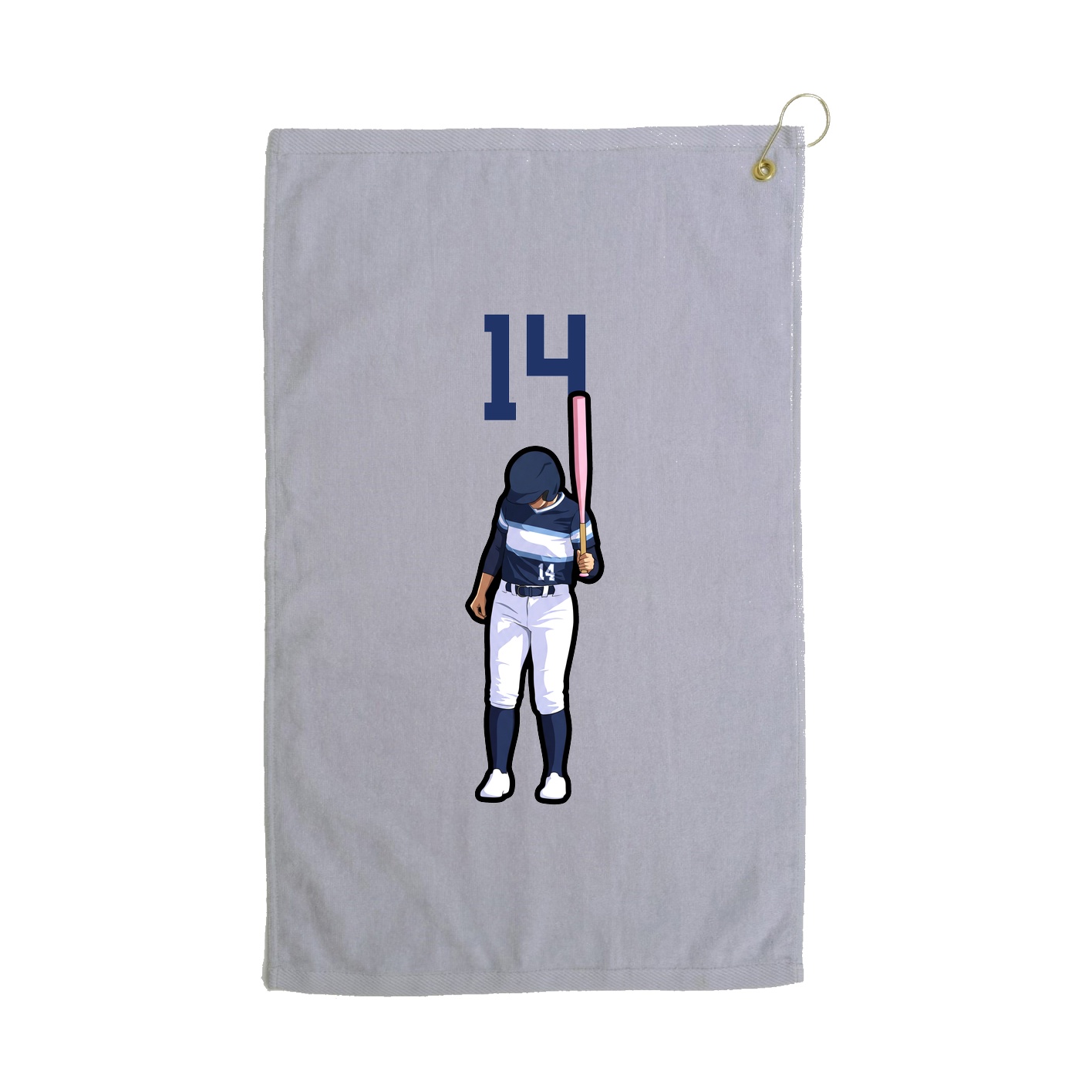 Golf Towel — Number Top in Grey