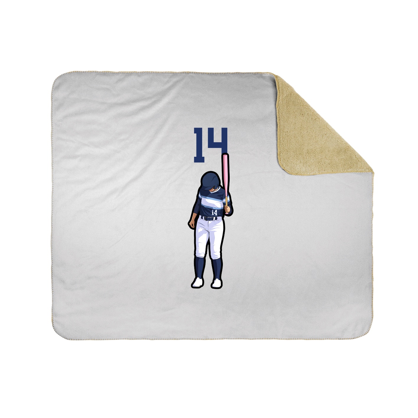 Throw Blanket — Number Top in White