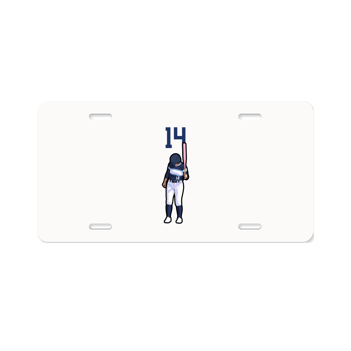 License Plate — Number Top in Classic