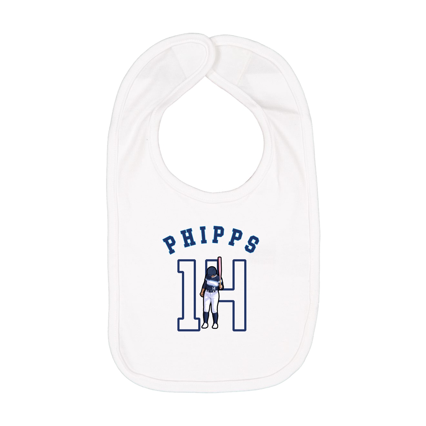 Infant Bib — Shirsey Arch in White
