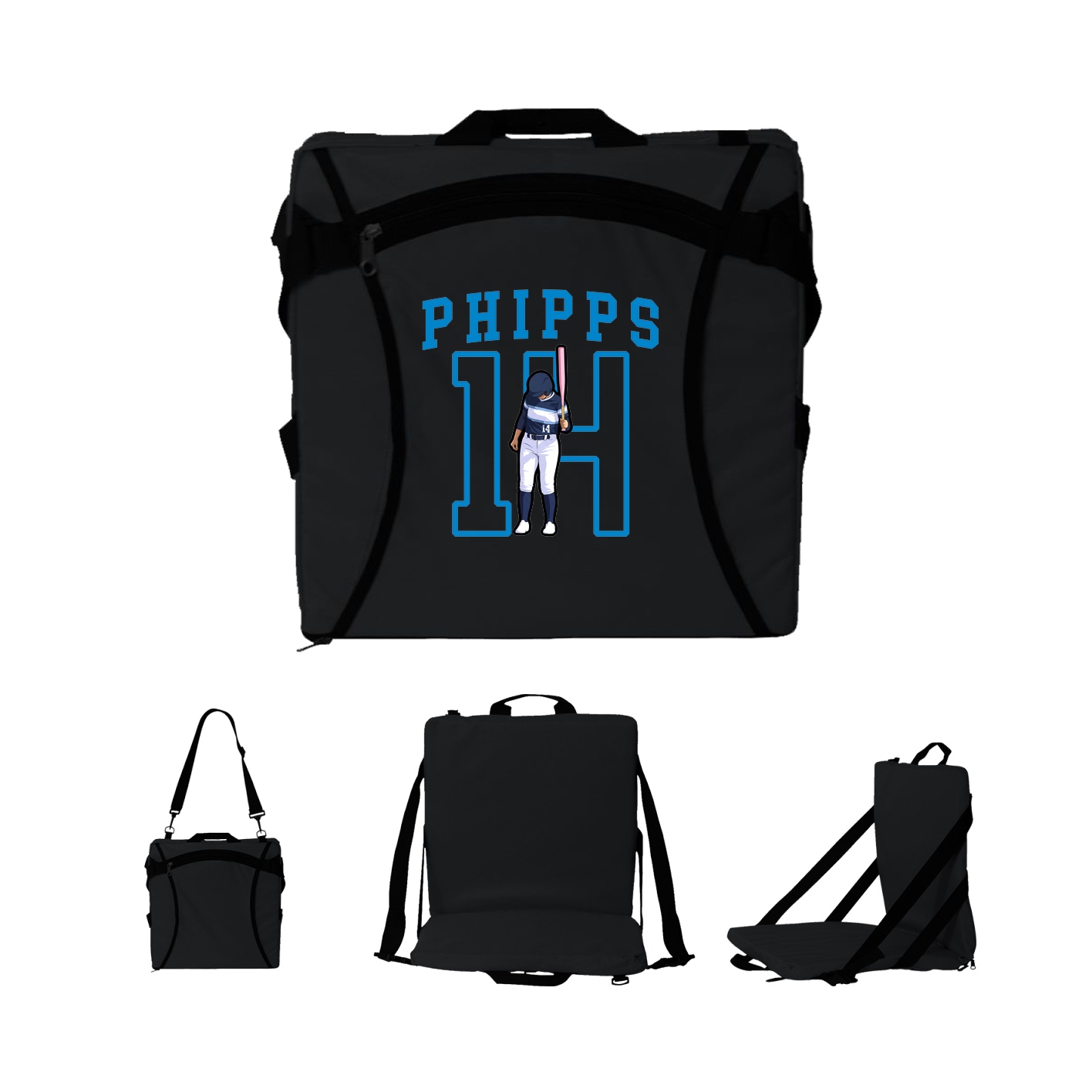 Folding Stadium Seat — Shirsey in Black