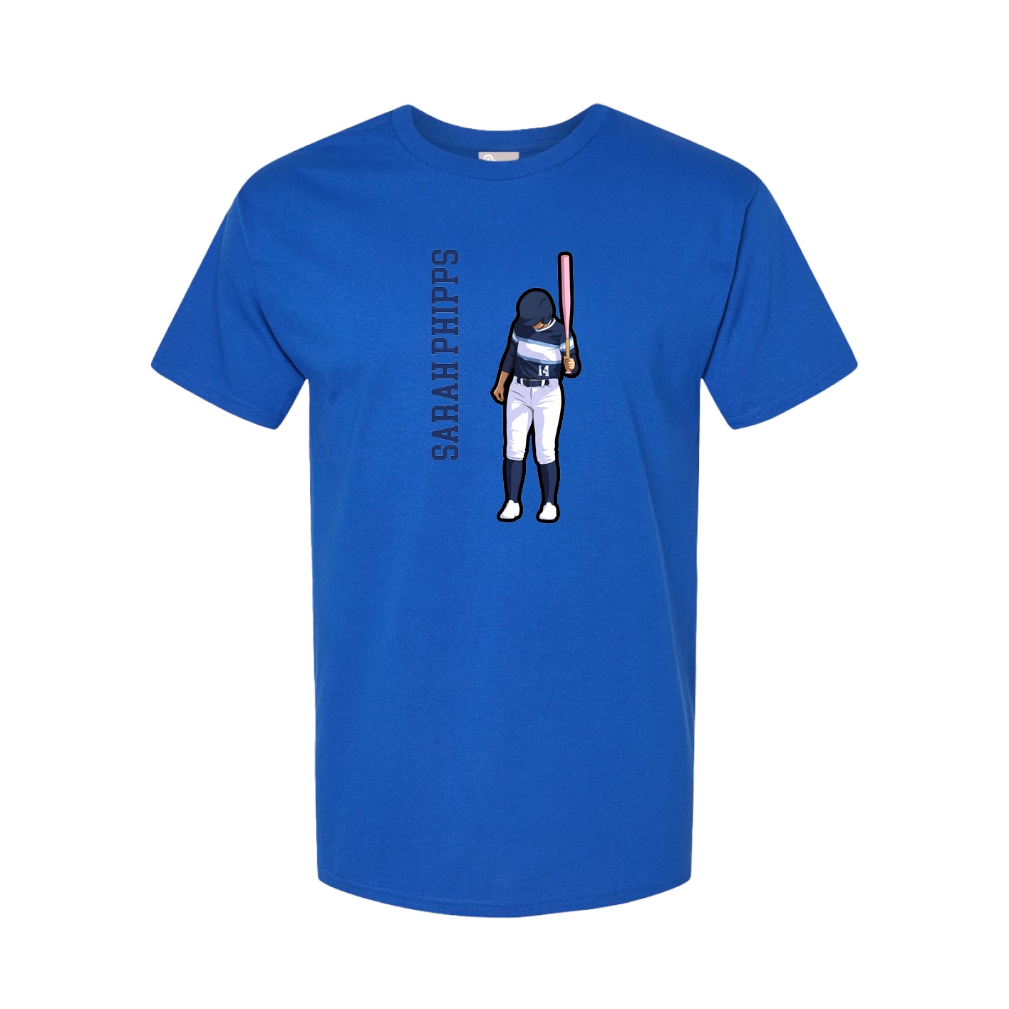 Tee — Name Vertical in Royal