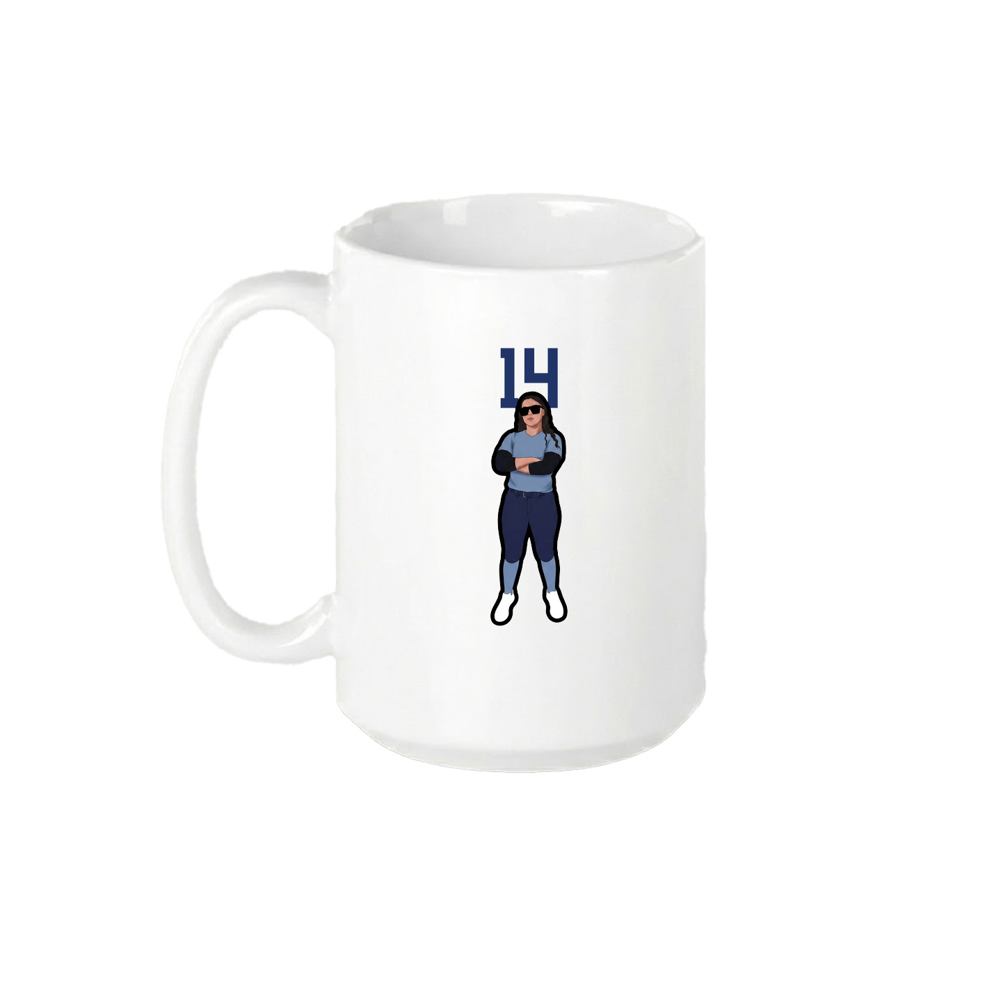 15oz Coffee Mug — Number Top in White