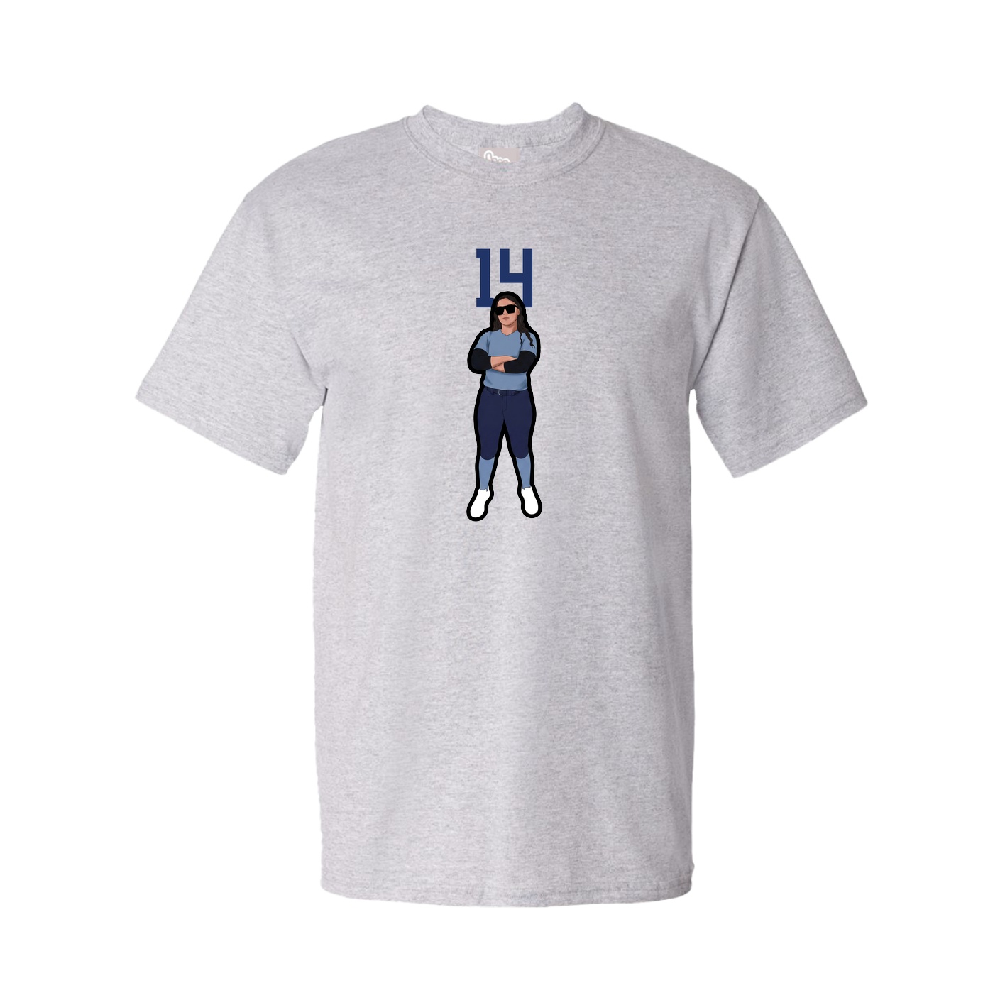 Youth Tee — Number Top in Grey