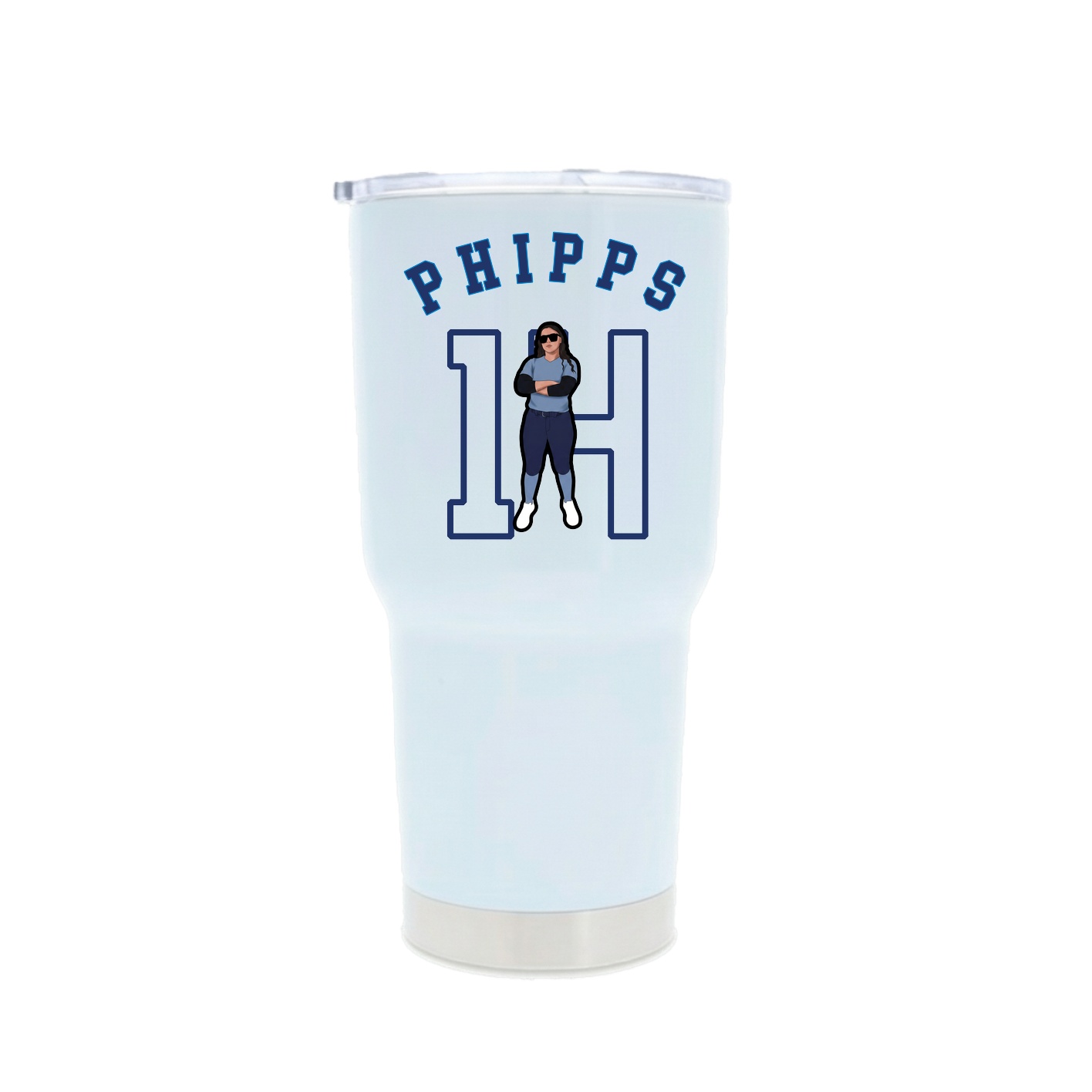 30oz Stainless Steel Tumbler — Shirsey Arch in White