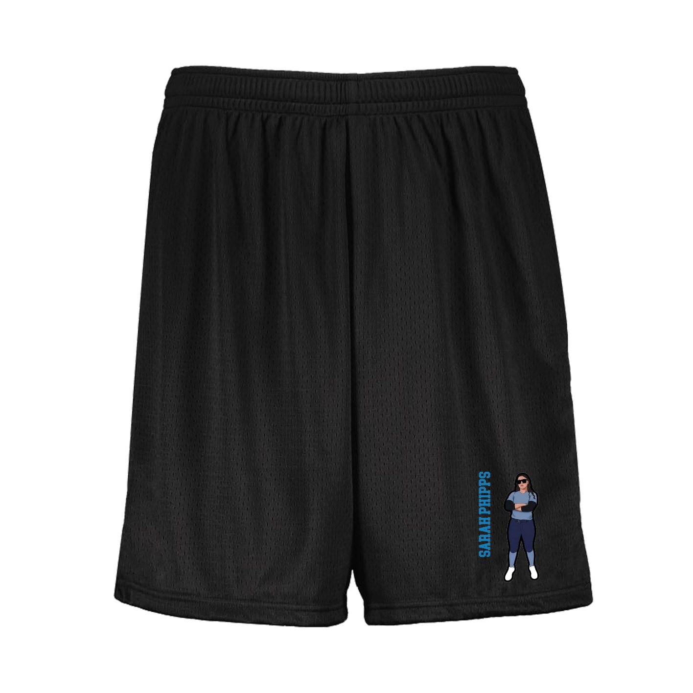 Shorts — Name Vertical in Black
