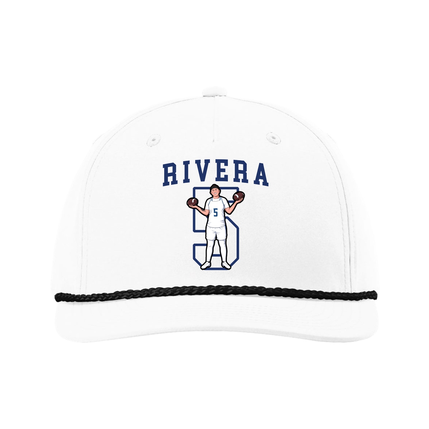 Five-Panel Classic Rope Cap — Shirsey in White